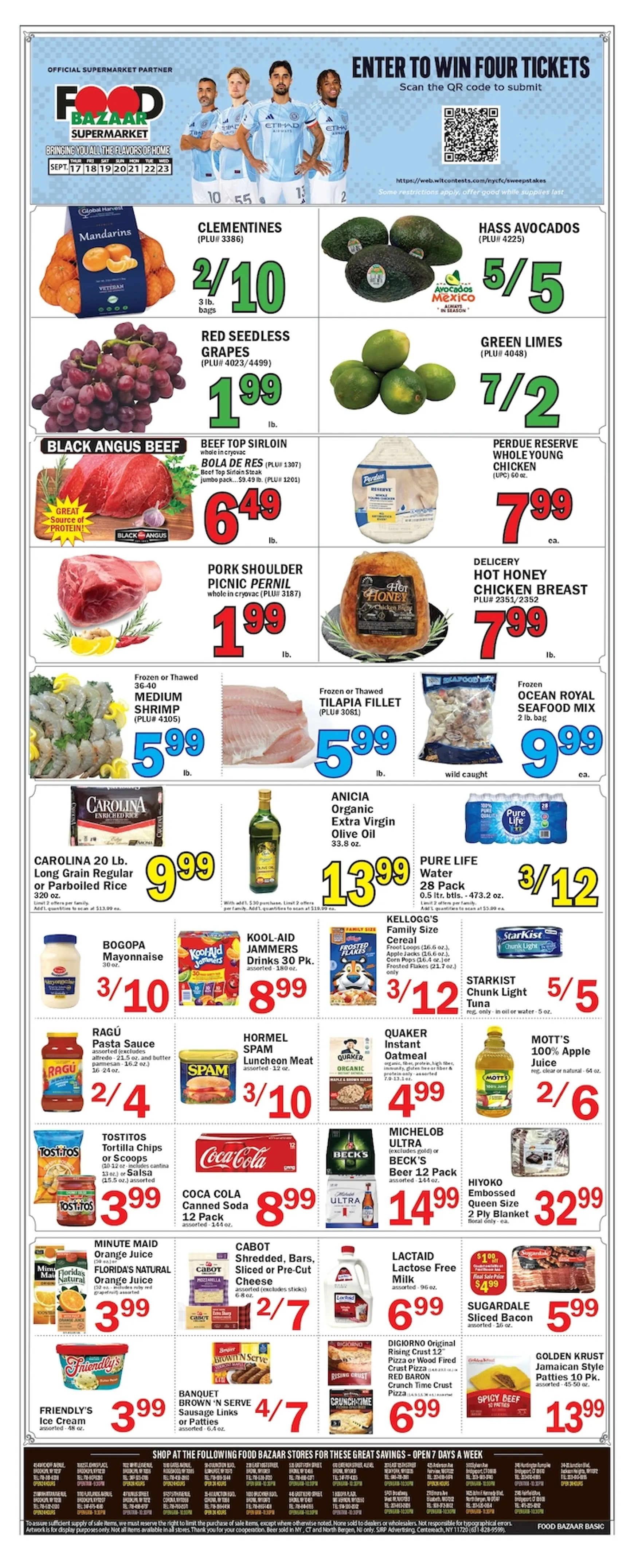 Weekly ad Current Food Bazaar leaflet valid from Thursday 09/17/2026 to Wednesday 09/23/2026 from September 17 to September 23 2026 - Page 1