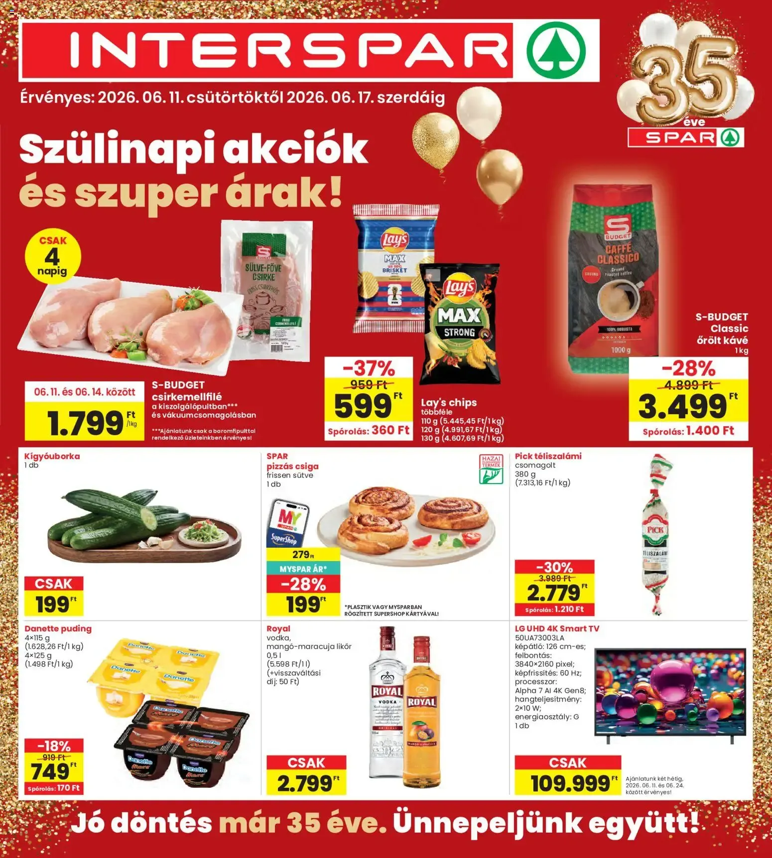 Katalógus Interspar akciós újság - 2026.06.11. -tól/töl > akció, lapozható szórólap 🛍️ június 11.-tól június 17.-ig 2026. - Oldal 1