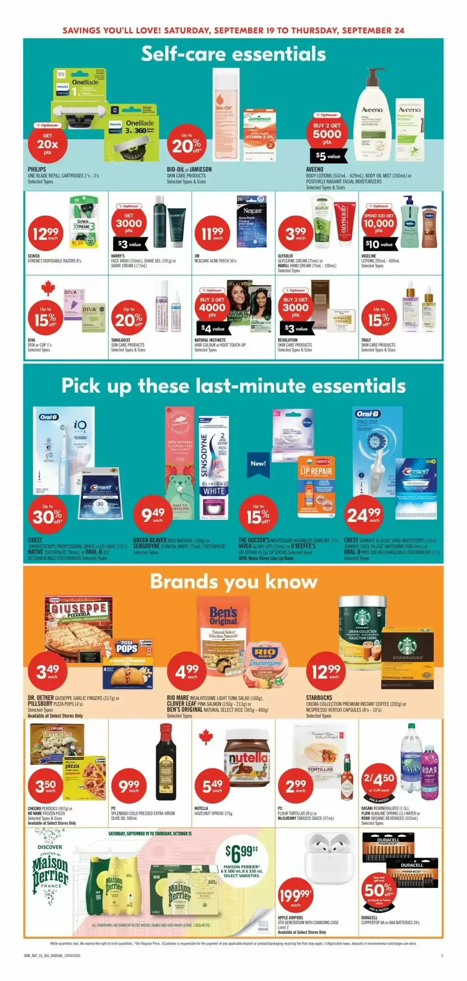 Shoppers Drug Mart flyer week 38 from September 19 to September 24 2026 - flyer page 20