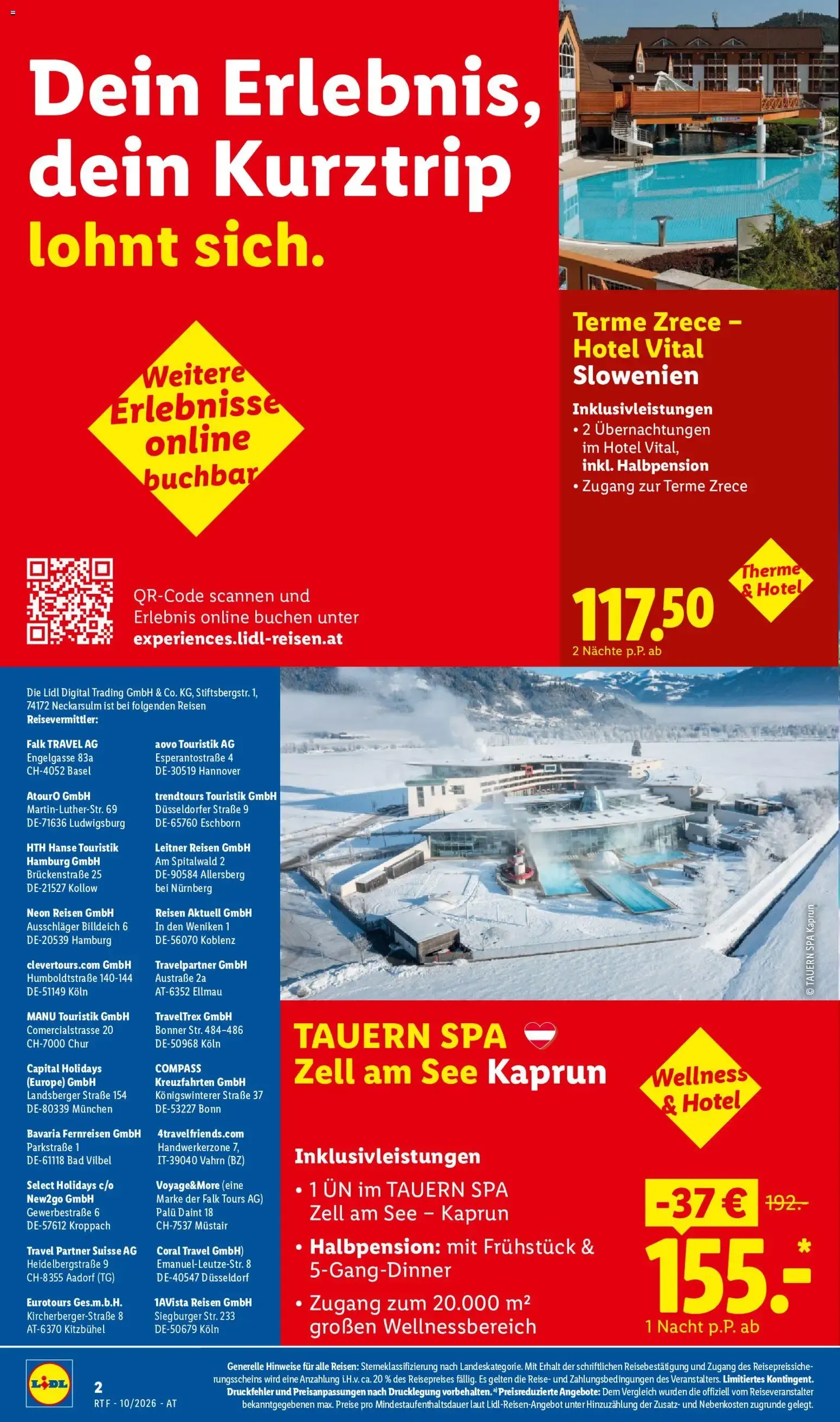 Lidl: Viel Urlaub für wenig Geld lohnt sich von 14. Oktober bis 15. November 2026 - Flugblätt seite 2