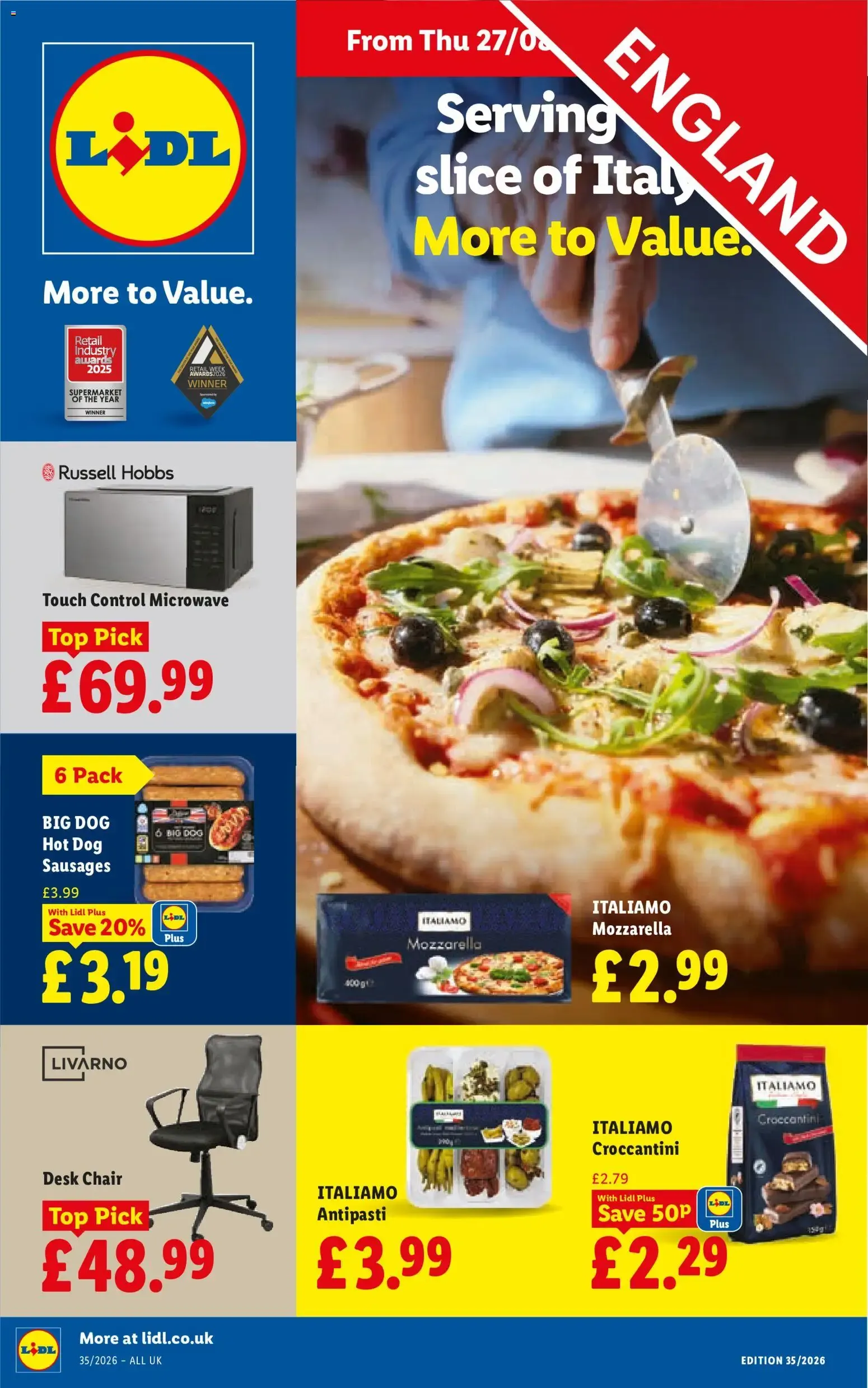 Ofertas Semanales Lidl - Serving a slice of Italy from 27 August to 2 September 2026 - Catalogue Page 1