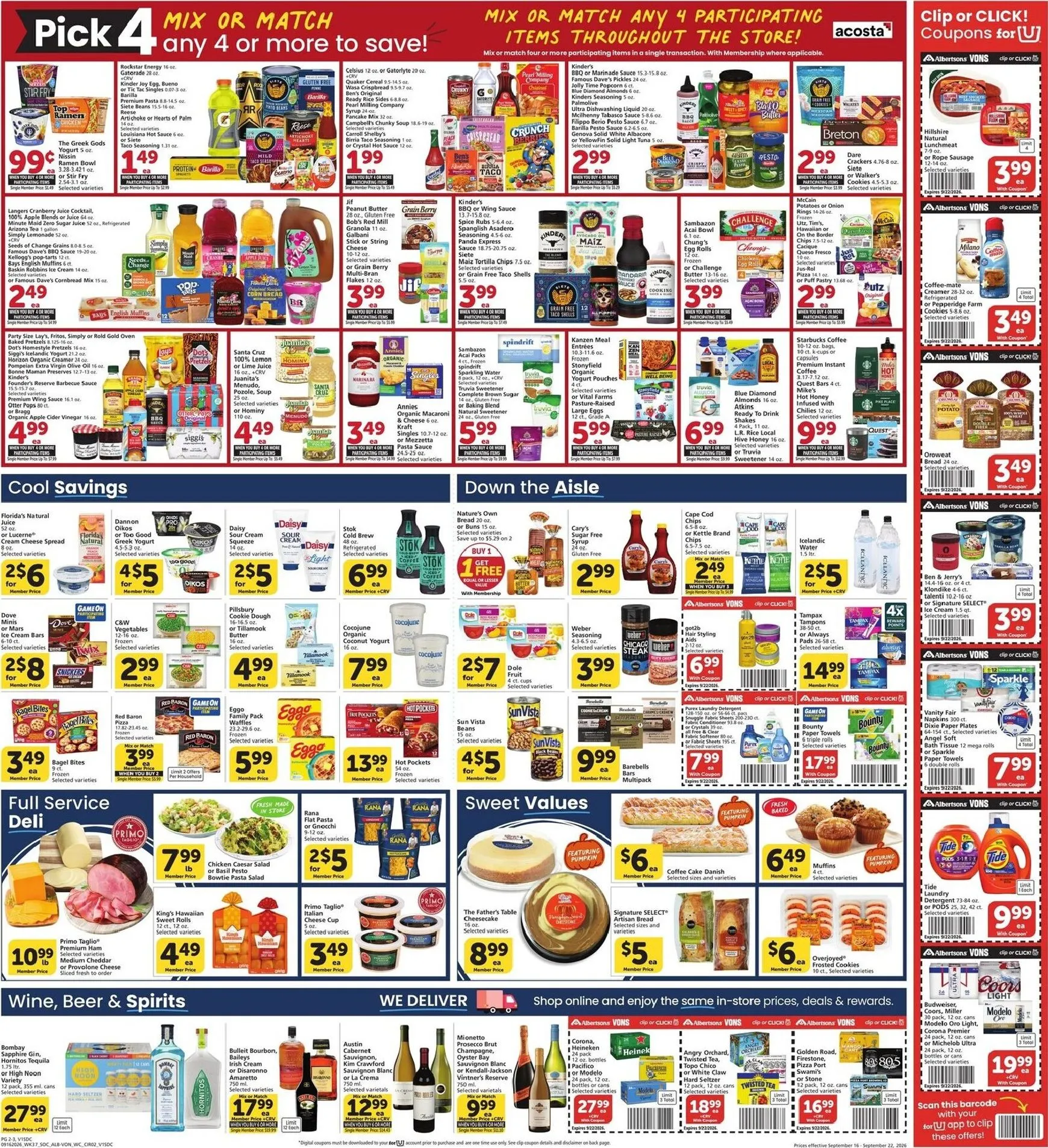 Weekly ad Current Vons leaflet valid from Wednesday 09/16/2026 to Tuesday 09/22/2026 from September 16 to September 22 2026 - Page 2
