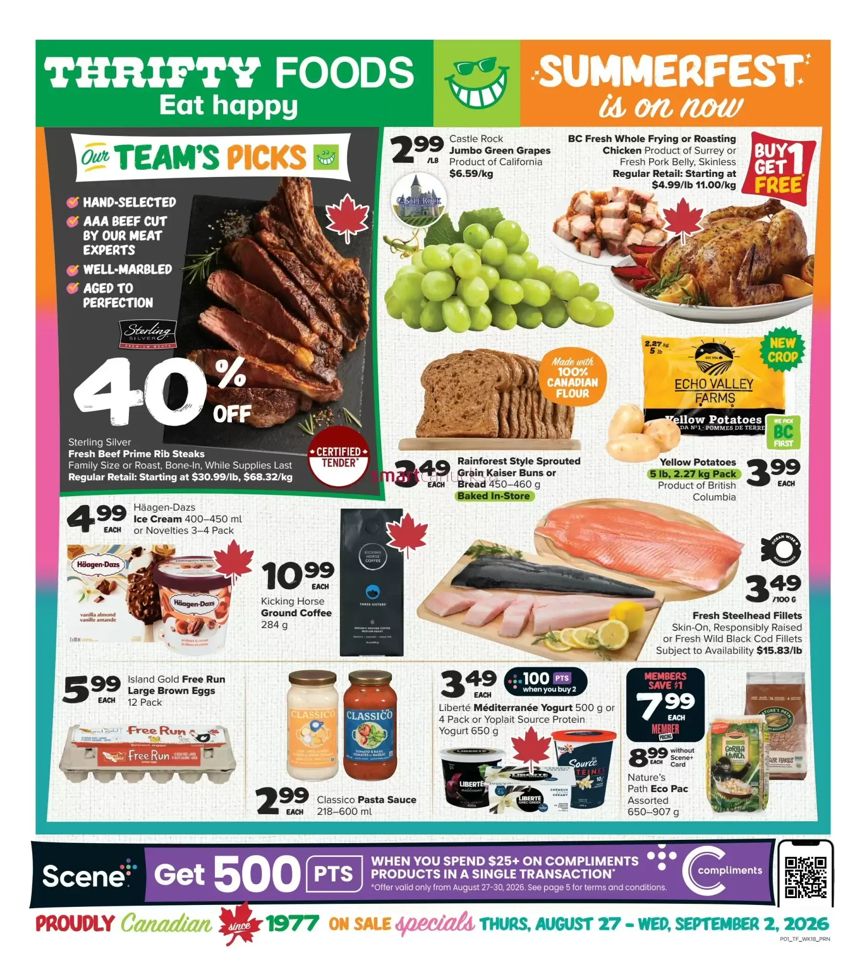 Thrifty Foods flyer week 35 from August 27 to September 2 2026 - flyer page 1