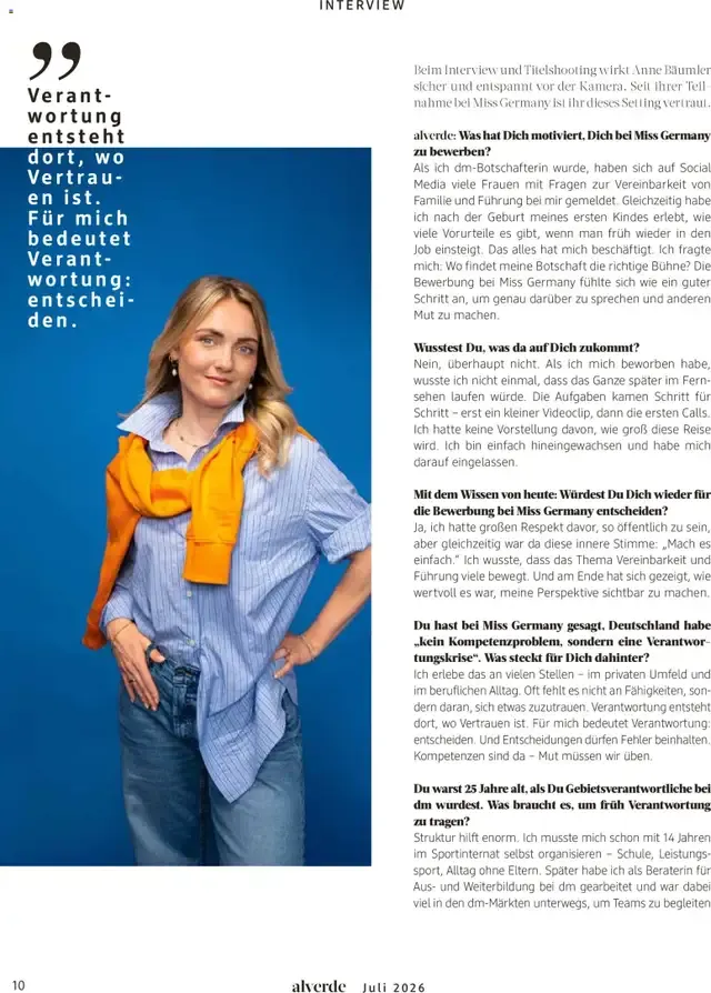 dm Magazin alverde - Mit Mission bei Miss Germany von 1. Juli bis 31. Juli 2026 - Prospekt seite 10