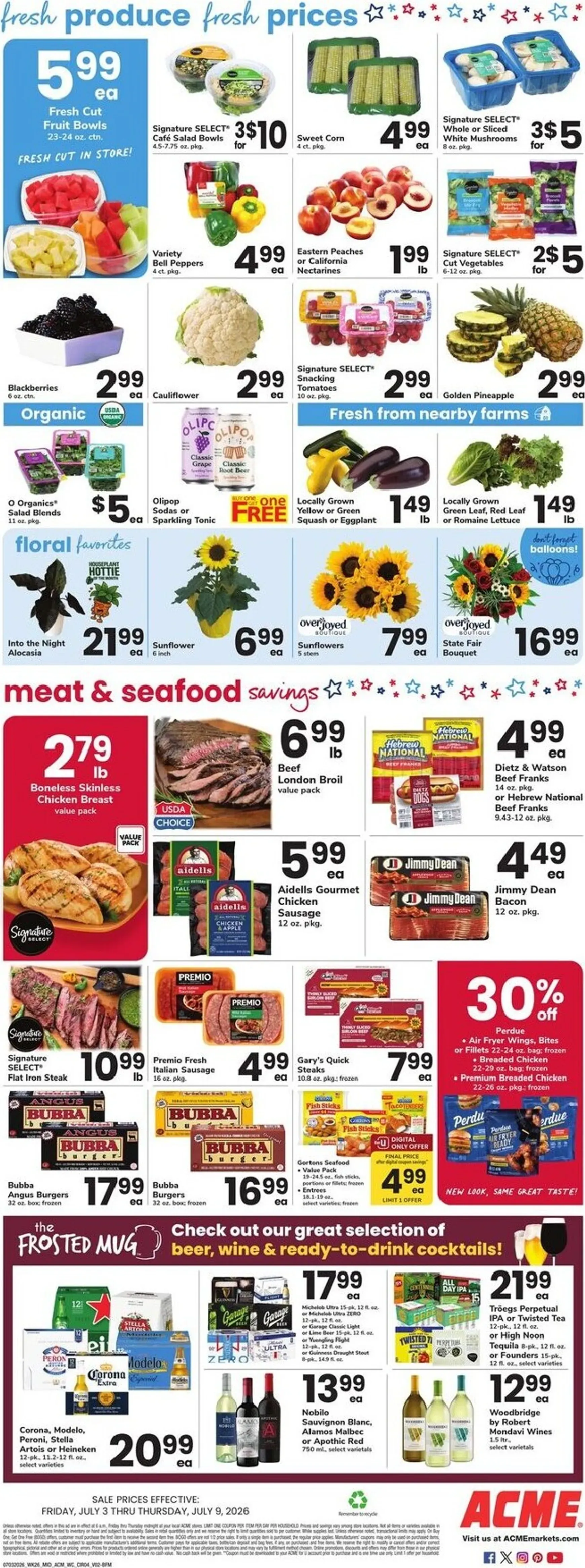 Weekly ad Current ACME leaflet valid from Friday 07/03/2026 to Thursday 07/09/2026 from July 3 to July 9 2026 - Page 4