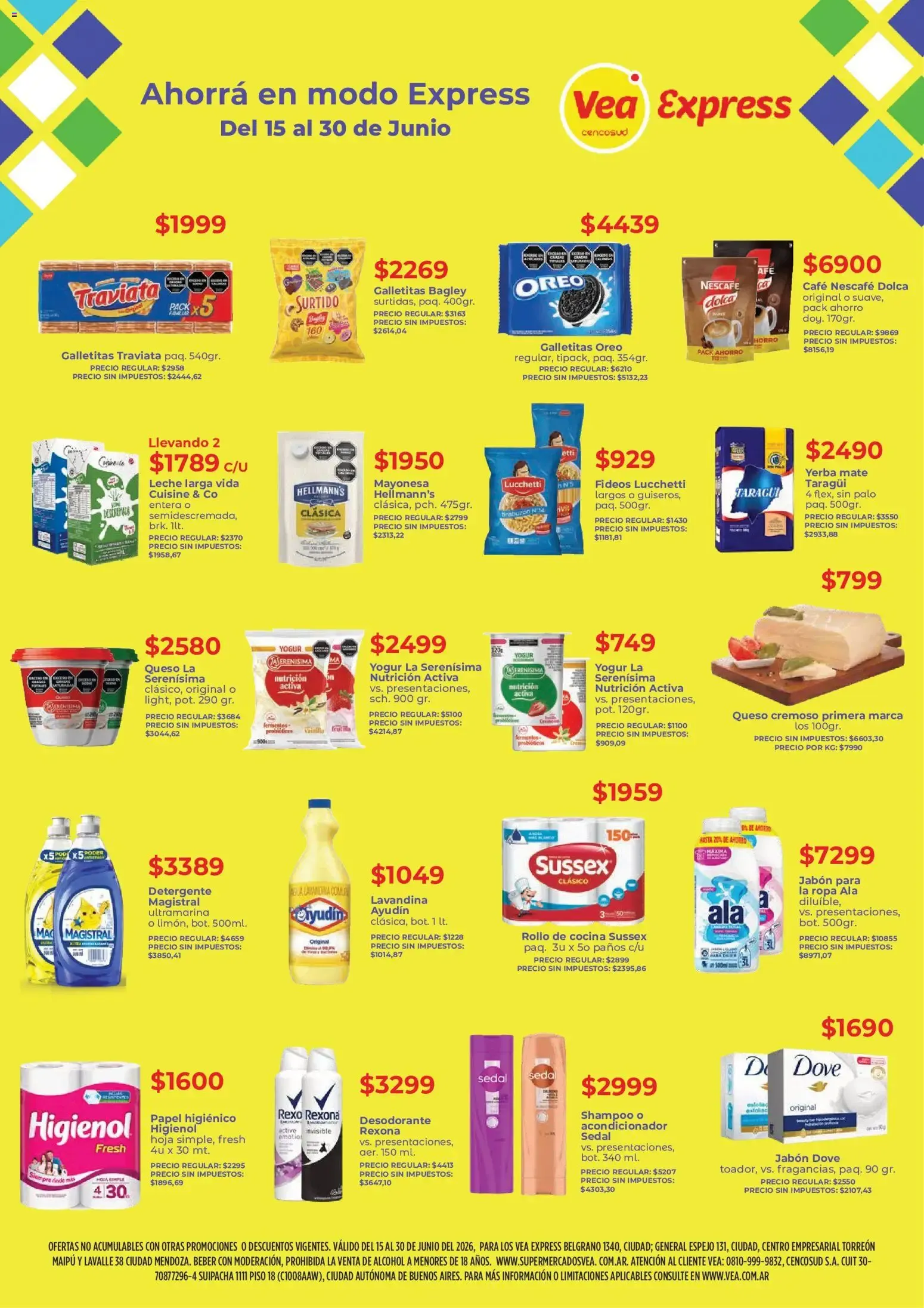 Ofertas de Vea - Folleto Vea Express Mendoza del 15/06/2026 - 30/06/2026 15 de junio al 30 de junio 2026 - Página 1 del catálogo