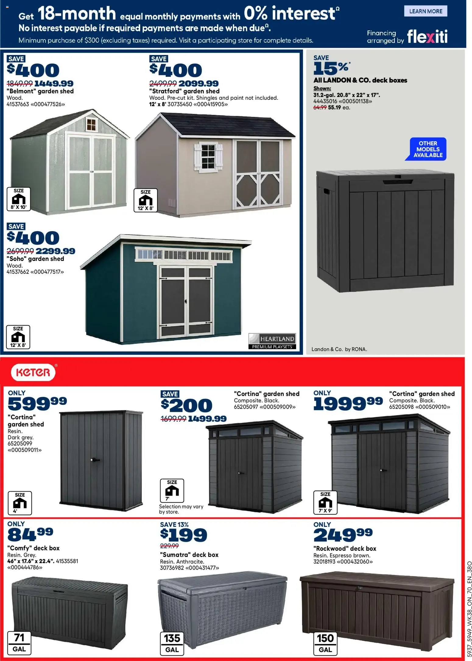 Rona weekly flyer from Oct 15, 2026 > weekly specials & deals from October 15 to October 28 2026 - flyer page 17