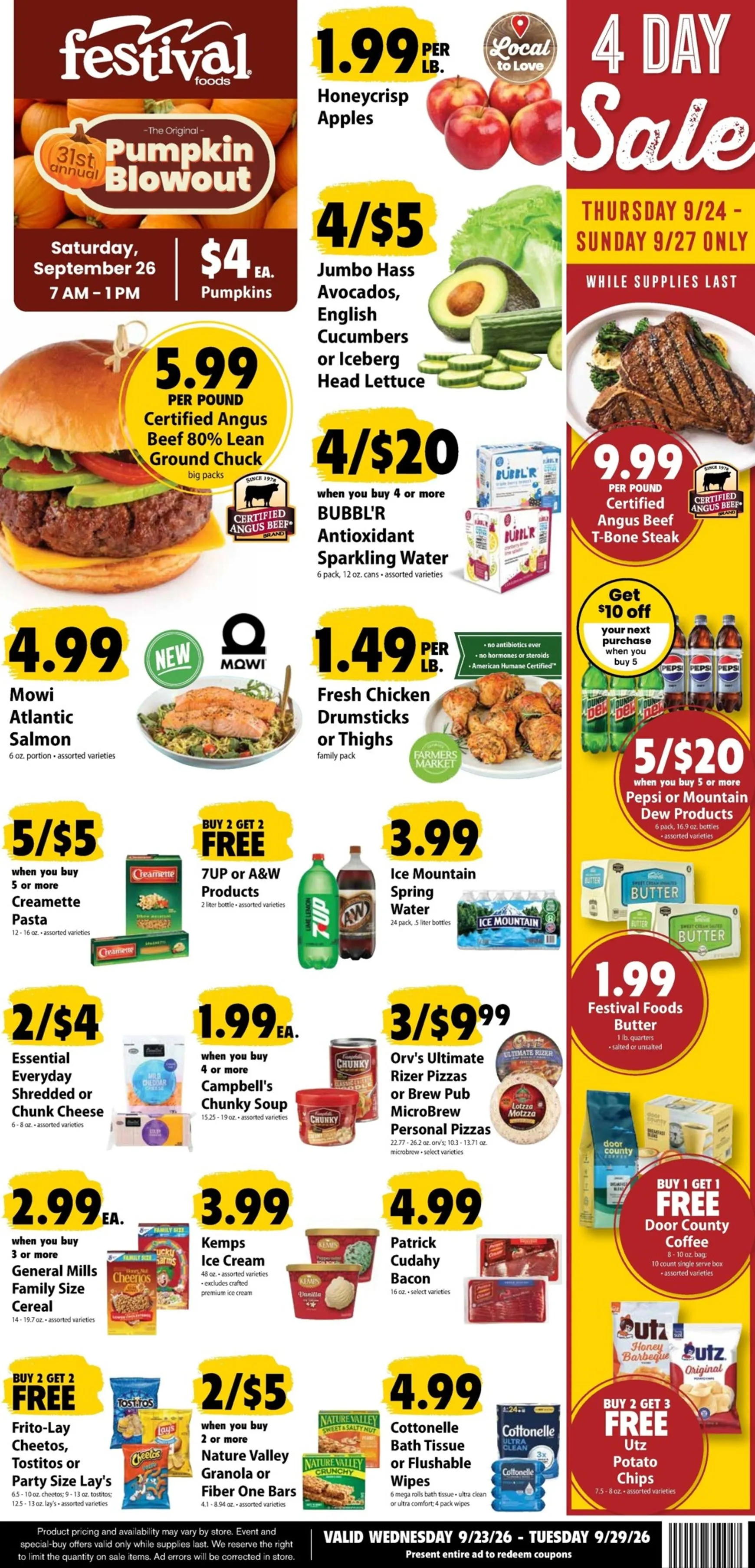 Weekly ad Festival Foods Flyer from September 23 to September 29 2026 - Page 1