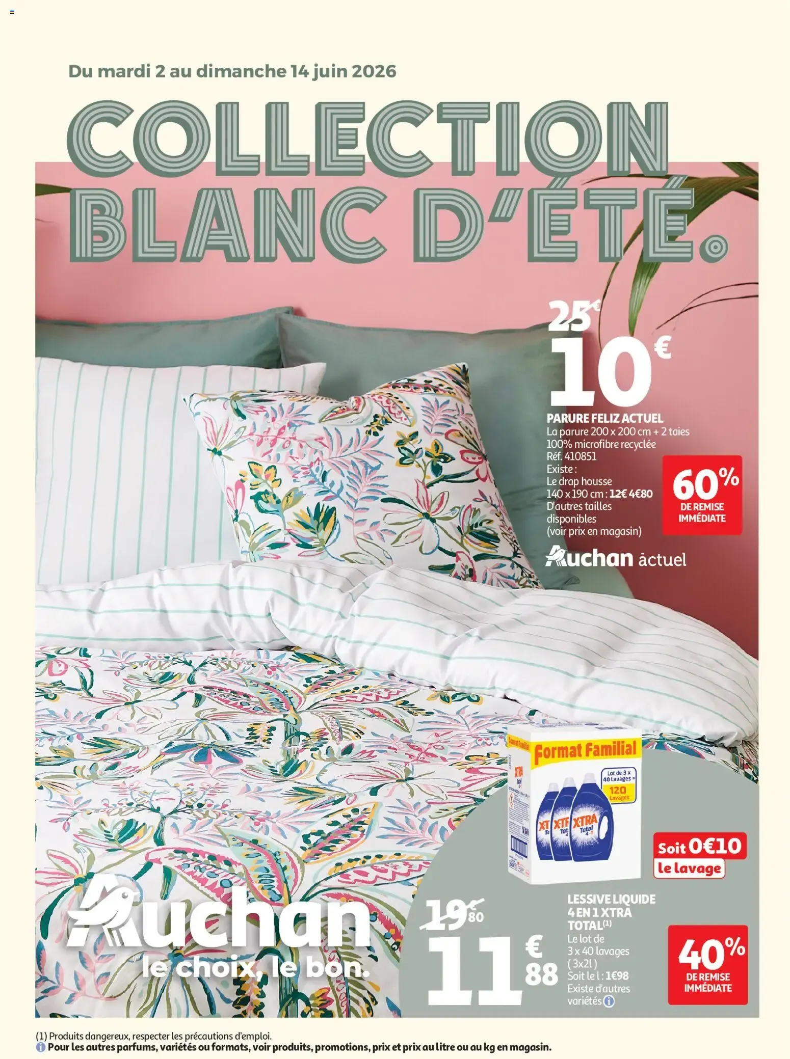 Auchan Linge de maison & déco à partir du 02/06/2026 - promo en ligne du 2 juin au 14 juin 2026 - Catalogue page 1