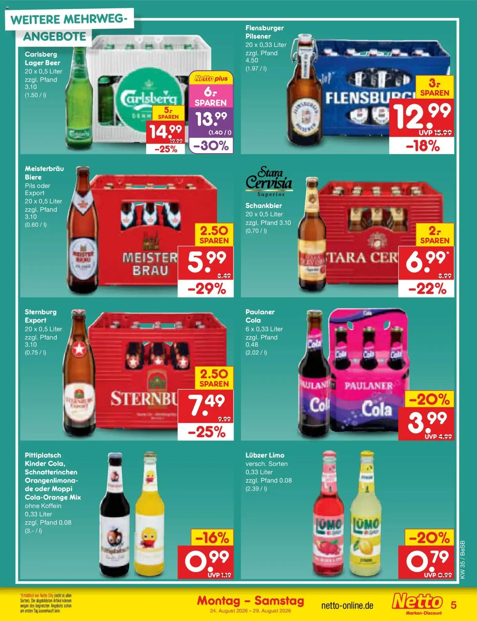 Netto Marken-Discount Prospekt (ab 24.08.2026) » Angebote von 24. August bis 29. August 2026 - Prospekt seite 5