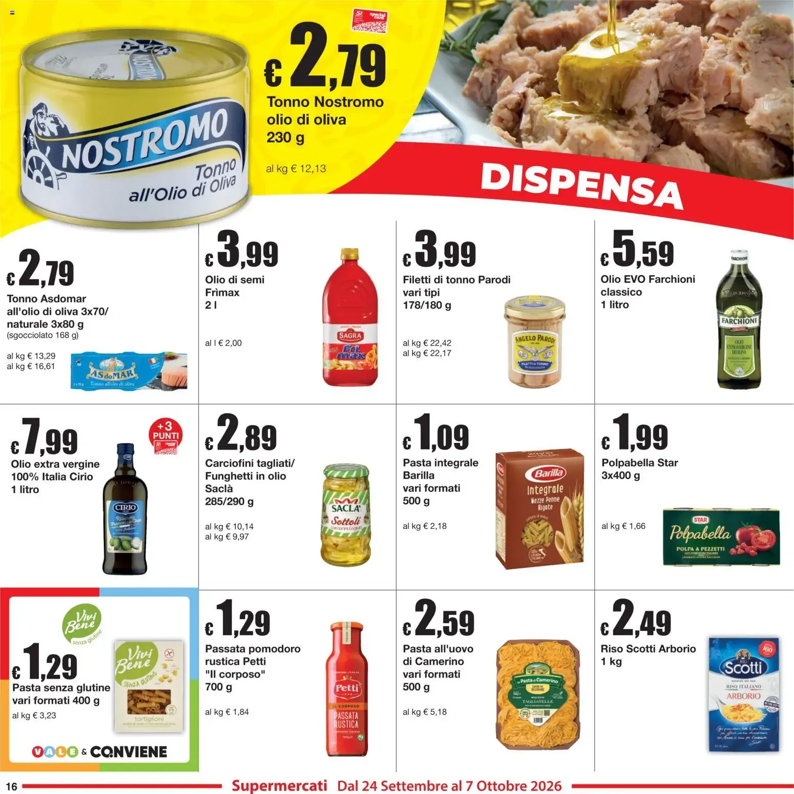 Sì con Te volantino dal 24/09/2026 - online Offerte da 24 settembre a 7 ottobre di 2026 - Pagina del volantino 16