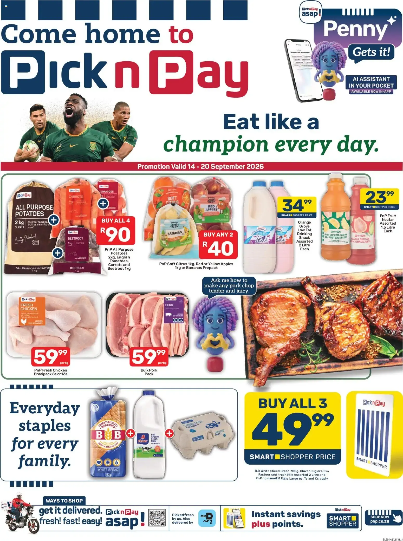 Pick n Pay KwaZulu-Natal - Weekly Specials (14/09/2026 - 20/09/2026) Online from 14 September to 20 September 2026 - Catalogue Page 1