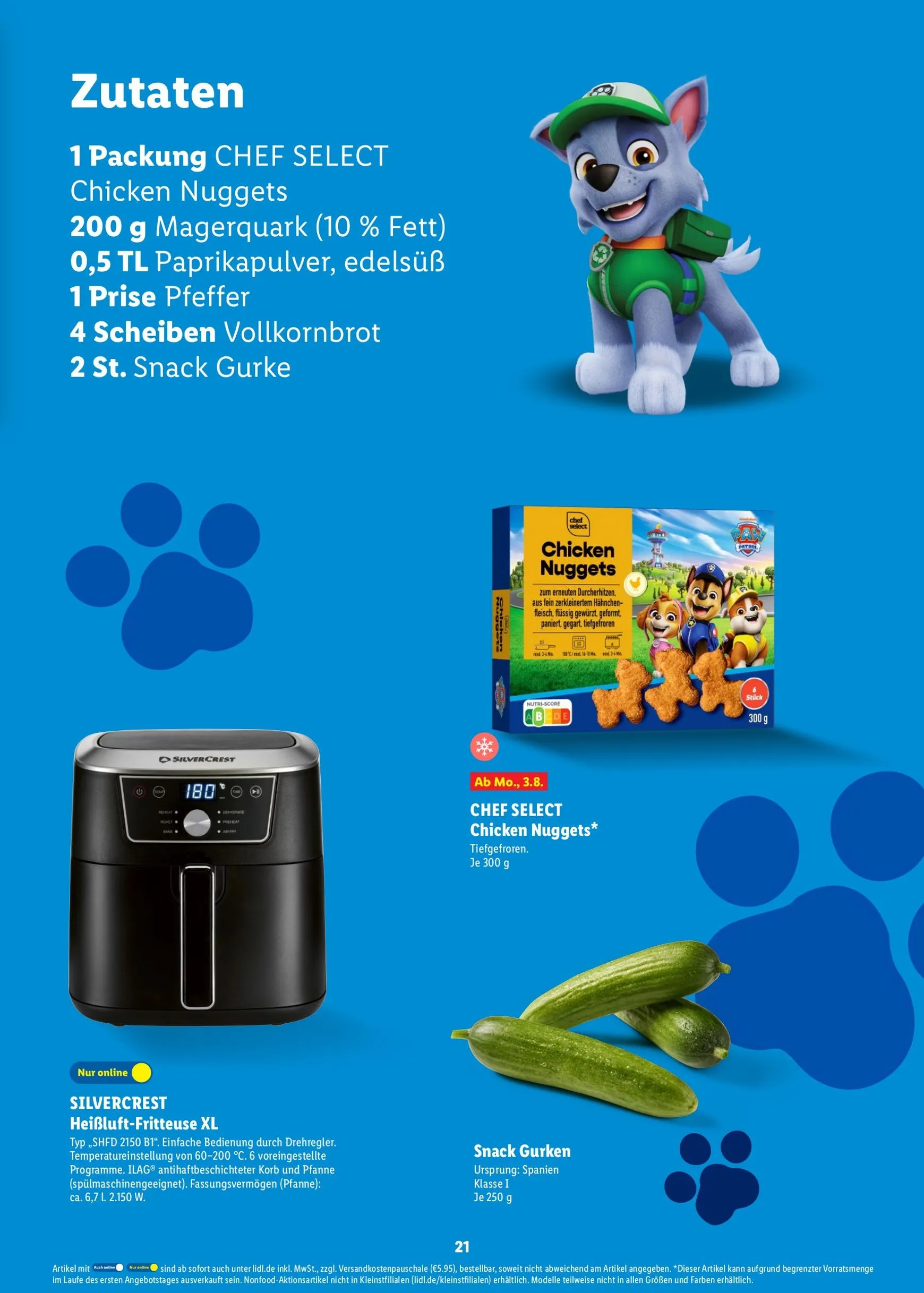 PAW Patrol Rezeptheft von 20. Juli bis 23. August 2026 - Prospekt seite 21