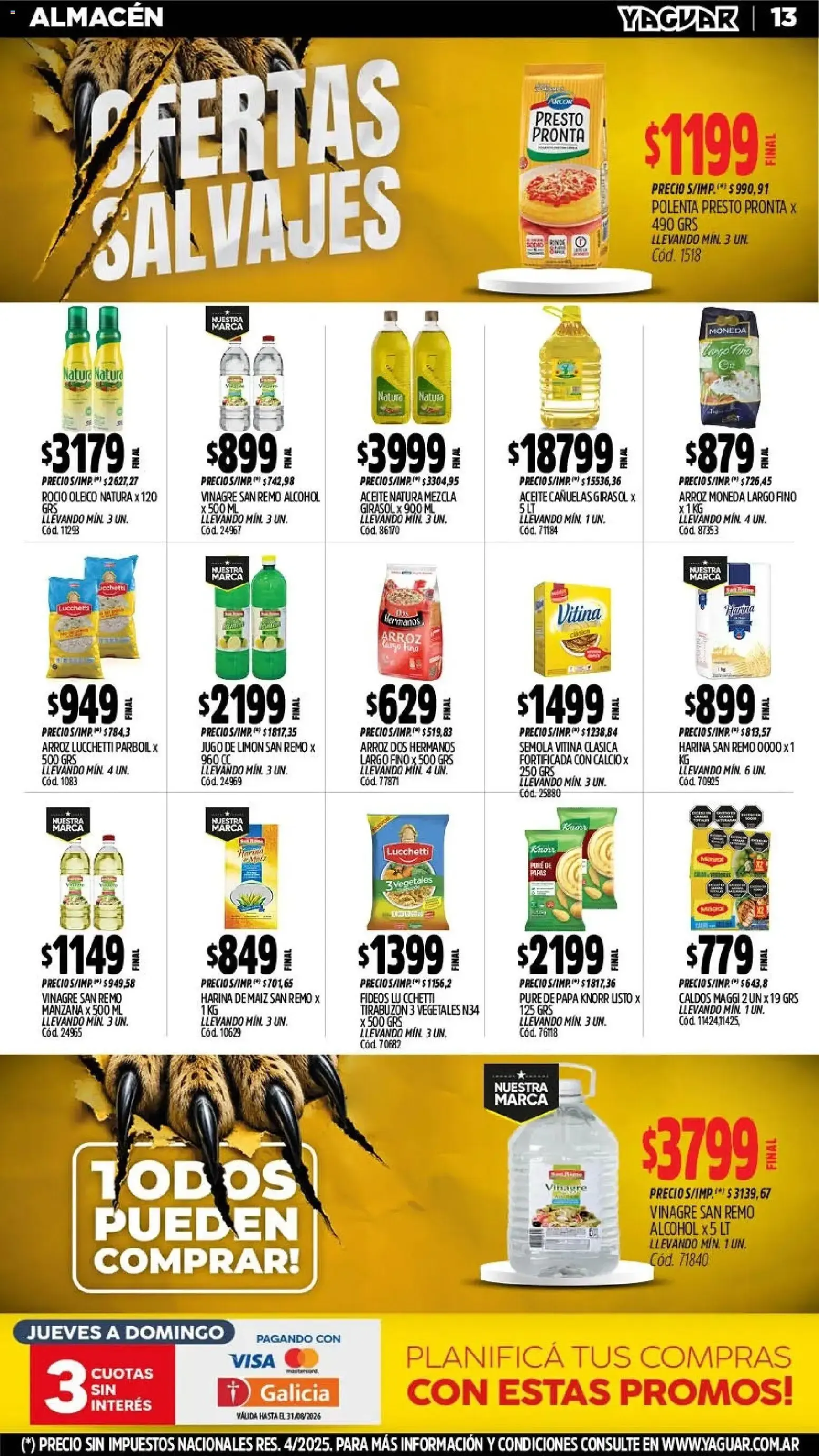 Ofertas de Yaguar - Oferta Semanal San Juan del 03/08/2026 - 08/08/2026 3 de agosto al 8 de agosto 2026 - Página 13 del catálogo