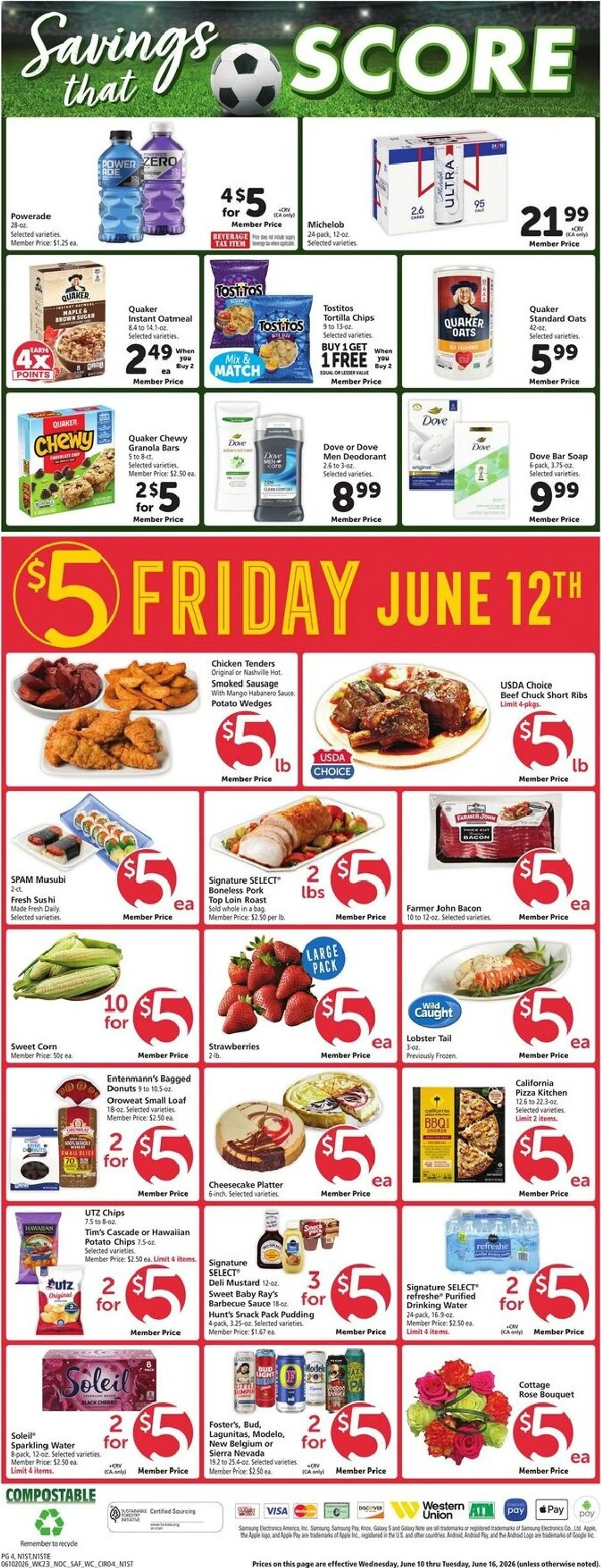 Weekly ad Current Safeway leaflet valid from Wednesday 06/10/2026 to Tuesday 06/16/2026 from June 10 to June 16 2026 - Page 4