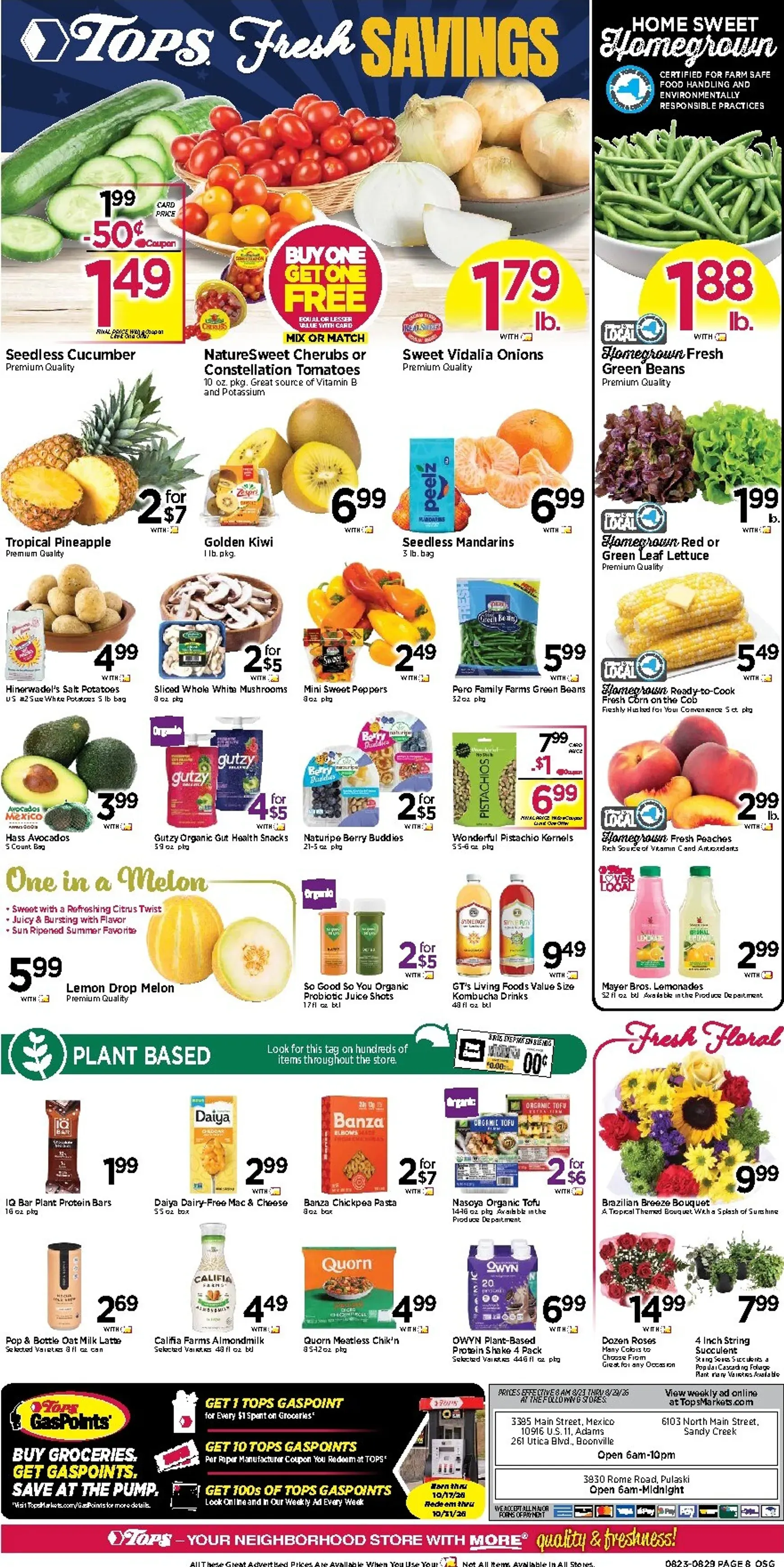 Weekly ad Current Tops Markets leaflet valid from Sunday 08/23/2026 to Saturday 08/29/2026 from August 23 to August 29 2026 - Page 8