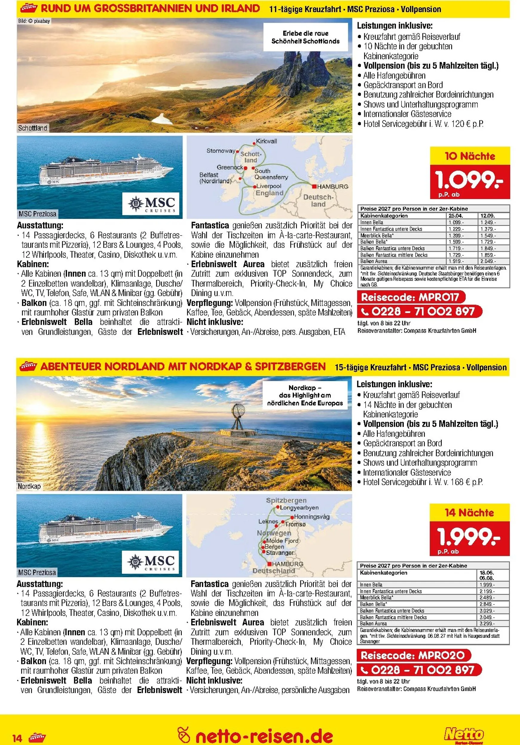 Netto REISEN - Reisemagazin September von 27. August bis 30. September 2026 - Prospekt seite 14