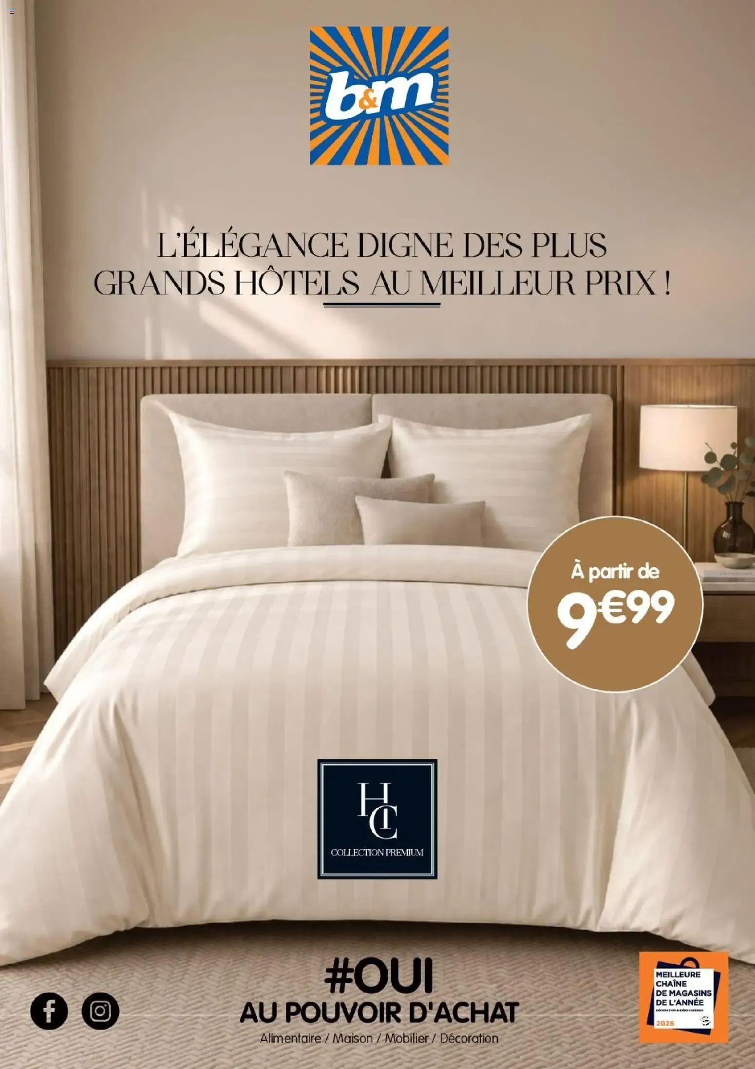 B&M - L'ÉLÉGANCE DIGNE DES PLUS GRANDS HÔTELS AU MEILLEUR PRIX! - Collection Premium du 3 septembre au 30 janvier 2027 - Catalogue page 1