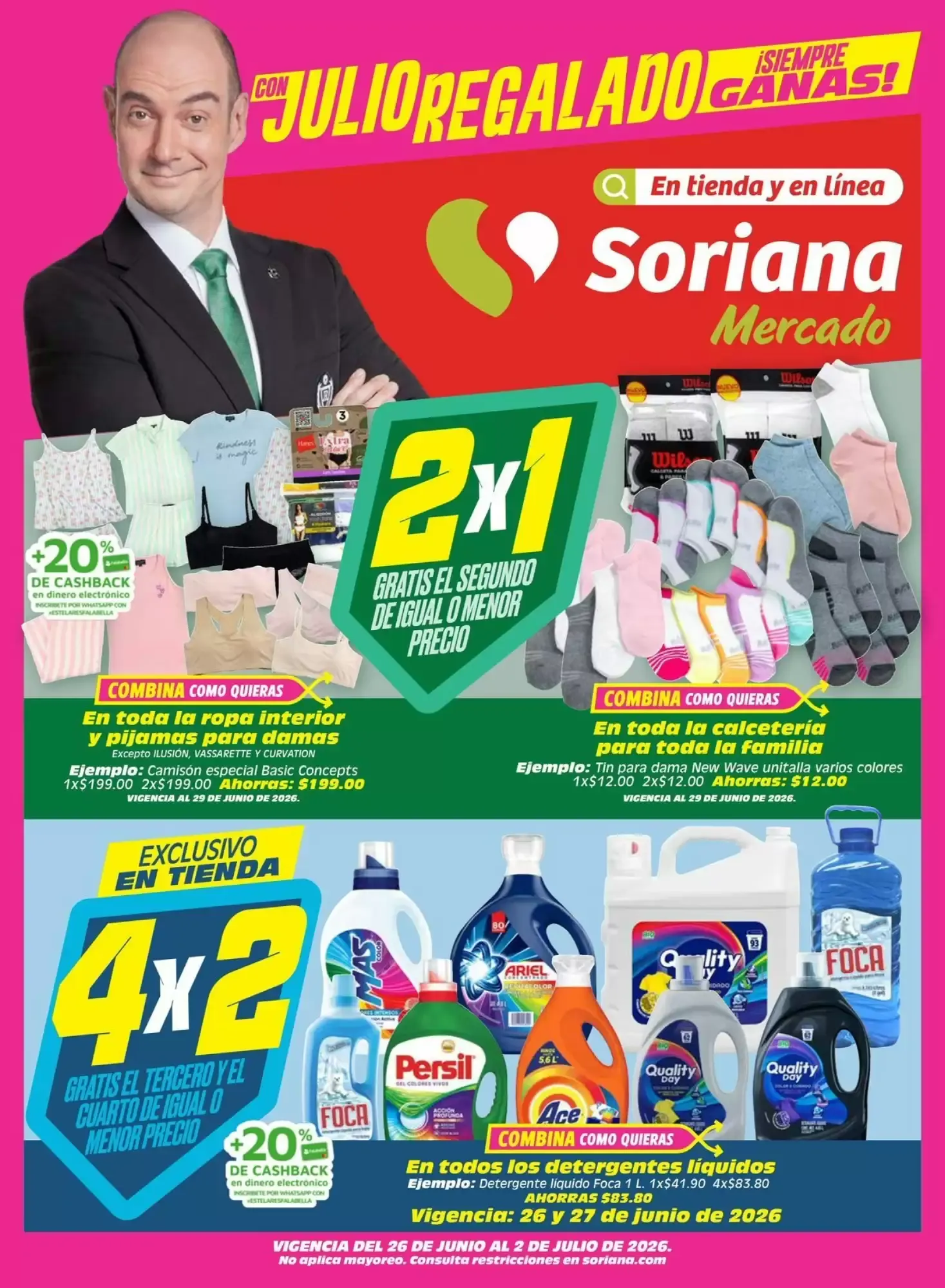 Catálogo de Folleto Soriana Mercado semana 26 26 de junio al 2 de julio 2026 - Pagina 1