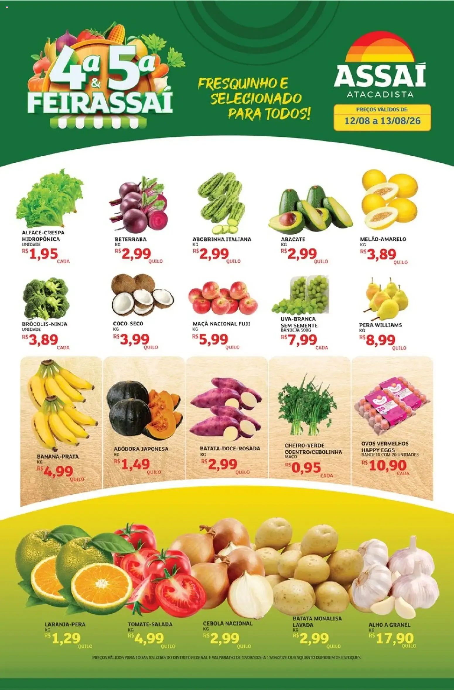 Encarte de Assaí Atacadista ofertas - DF de 12/08/2026 | Promoções Online 12 de agosto até 13 de agosto 2026 - Pagina 1