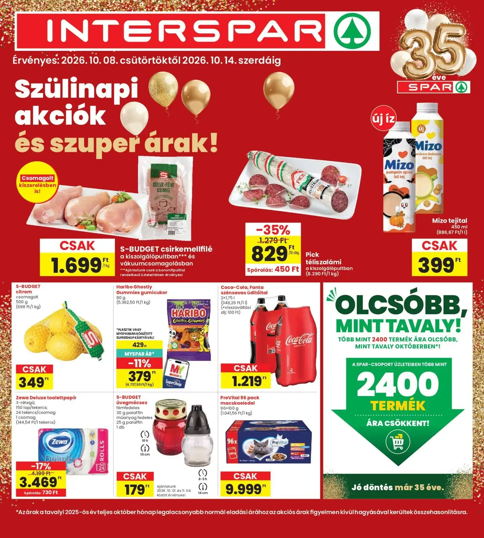 Katalógus Interspar akciós újság - 2026.10.08. -tól/töl > akció, lapozható szórólap 🛍️ október 8.-tól október 14.-ig 2026. - Oldal 1