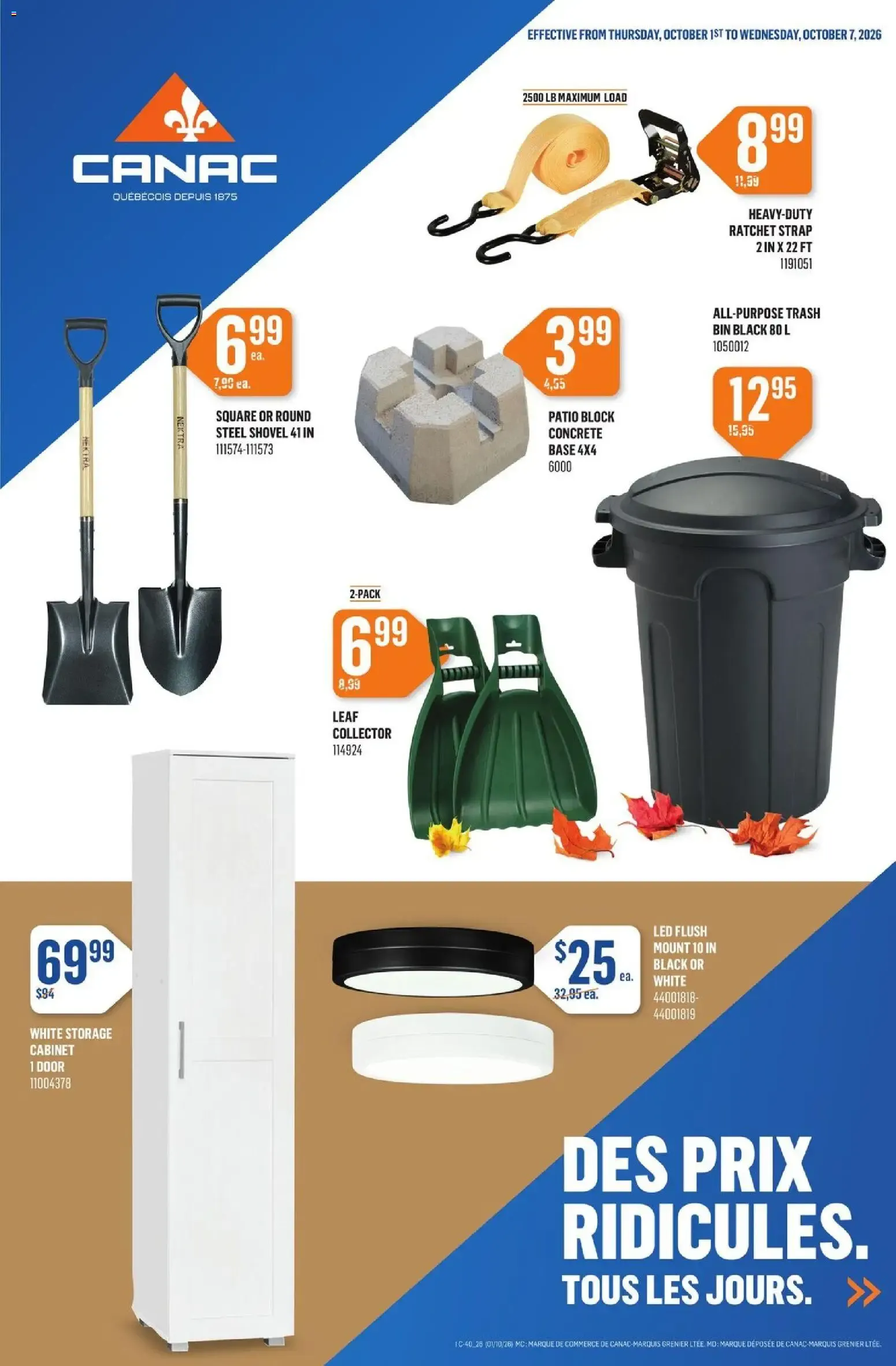 Canac weekly flyer from Oct 1, 2026 > weekly specials & deals from October 1 to October 7 2026 - flyer page 1