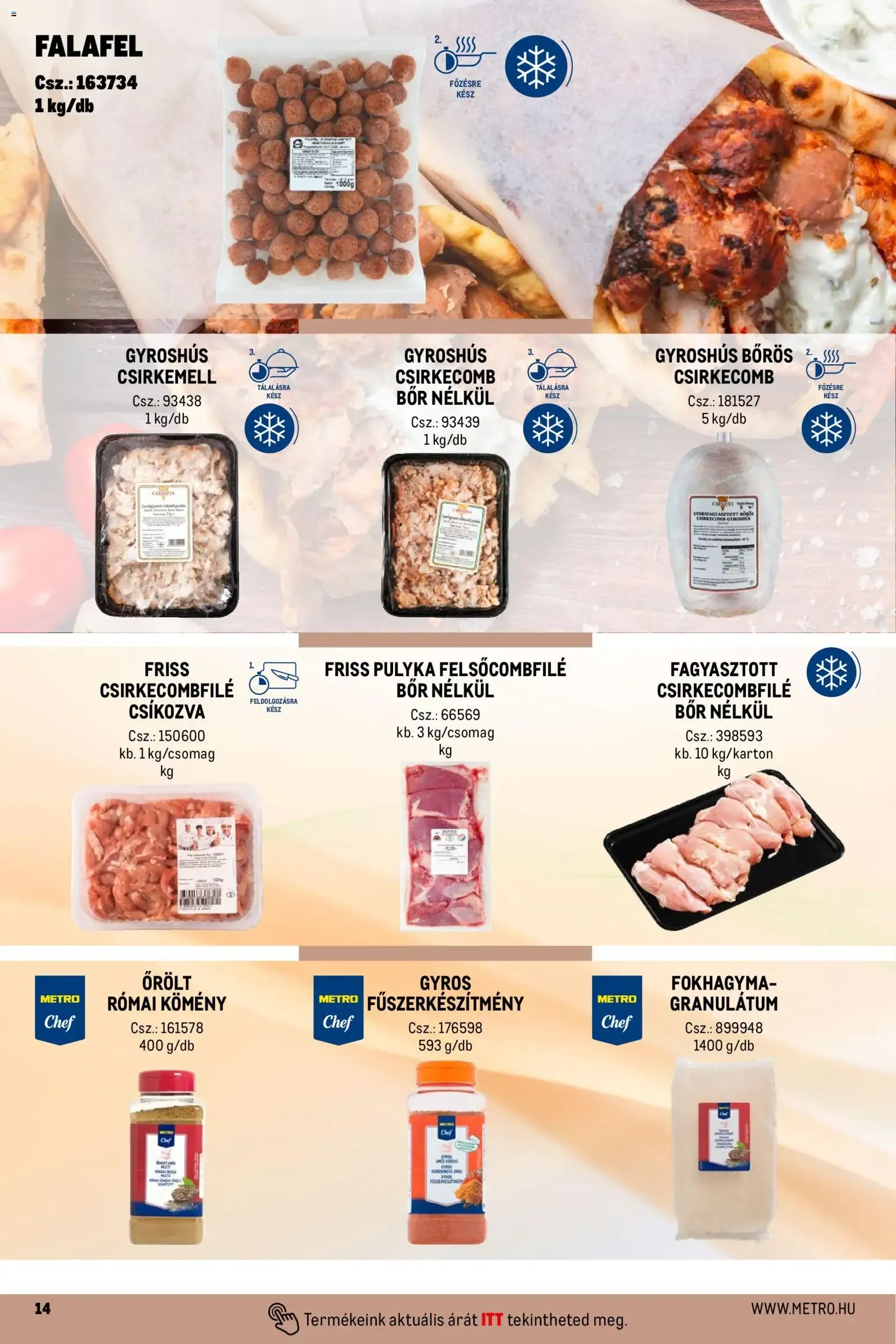 Katalógus Metro Street food megoldások - 2026.04.01. -tól/töl > akció, lapozható szórólap 🛍️ április 1.-tól december 31.-ig 2026. - Oldal 14