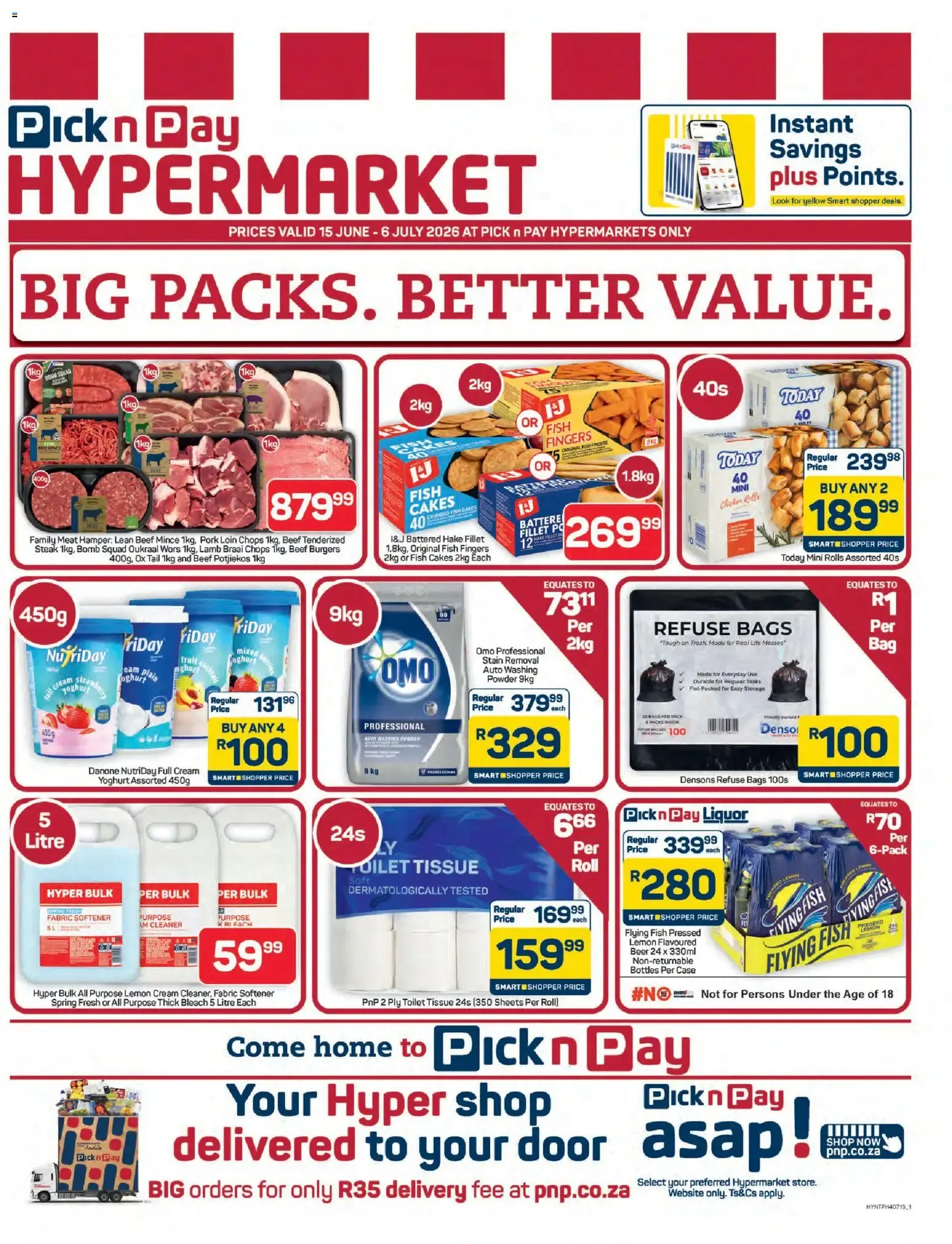 Pick n Pay - Hypermarket Bulk Specials (15/06/2026 - 06/07/2026) Online from 15 June to 6 July 2026 - Catalogue Page 1