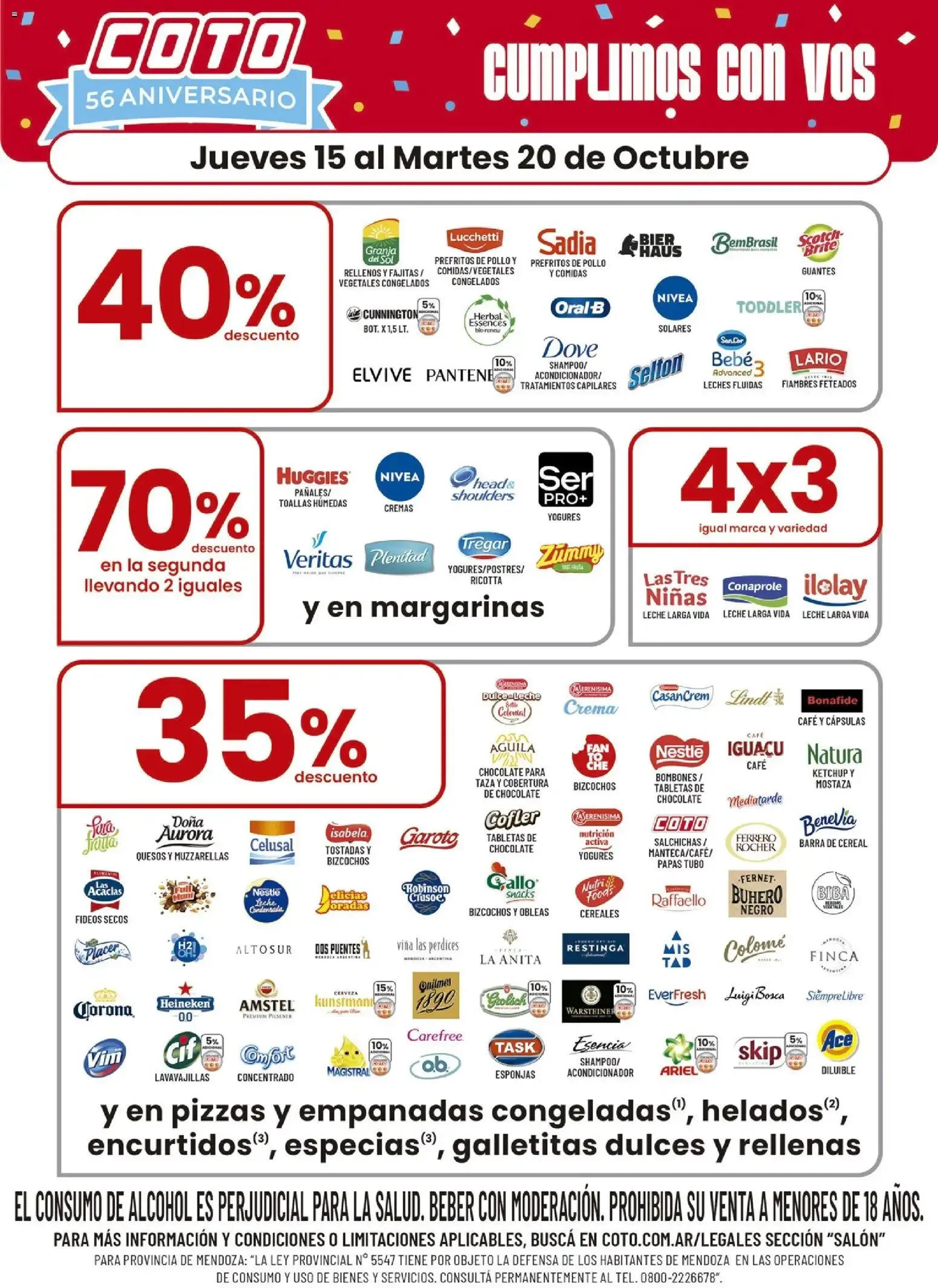 Ofertas de Coto 56 Aniversario - Cumplimos con Vos 15 de octubre al 20 de octubre 2026 - Página 1 del catálogo