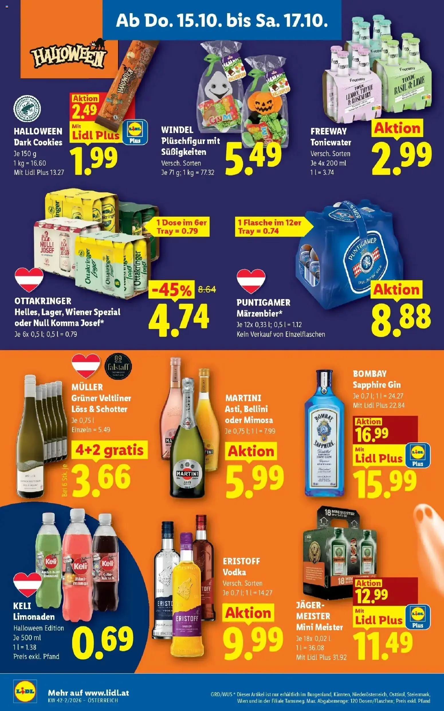 Lidl Flugblatt - Wien ab 15.10.2026 - Angebote ab donnerstag von 15. Oktober bis 17. Oktober 2026 - Flugblätt seite  18