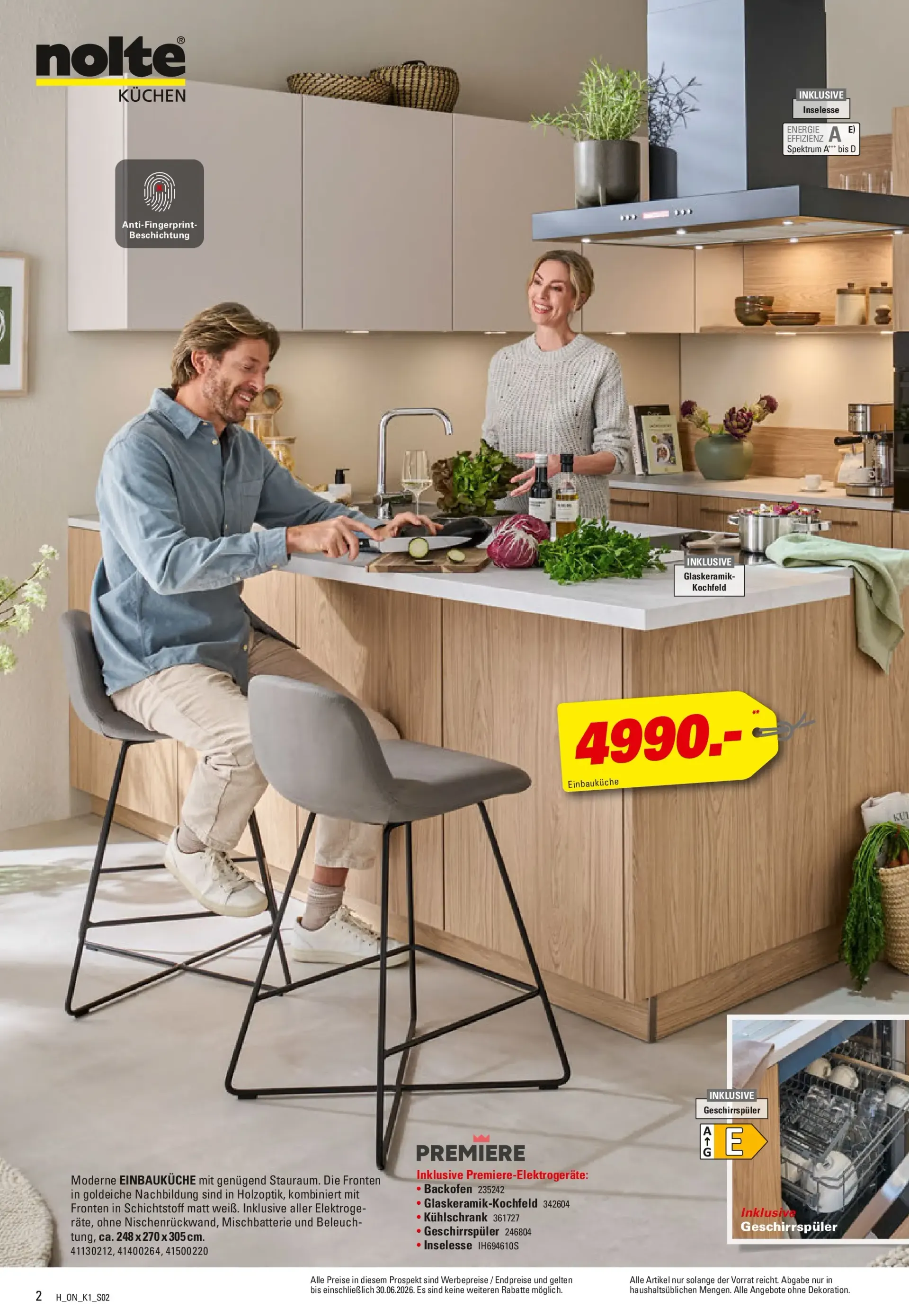 Höffner - Küchentage: 1/2 Preis für frei geplante Küchen + Elektrogerät geschenkt von 6. Mai bis 23. Juni 2026 - Prospekt seite 2