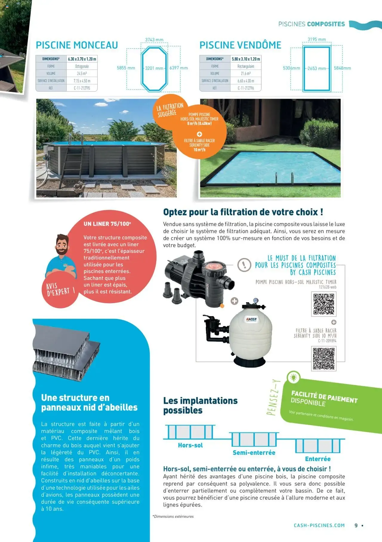 Cash Piscines Guide piscines hors-sol à partir du 01/03/2024 - promo en ligne du 1 mars au 30 septembre 2026 - Catalogue page 9
