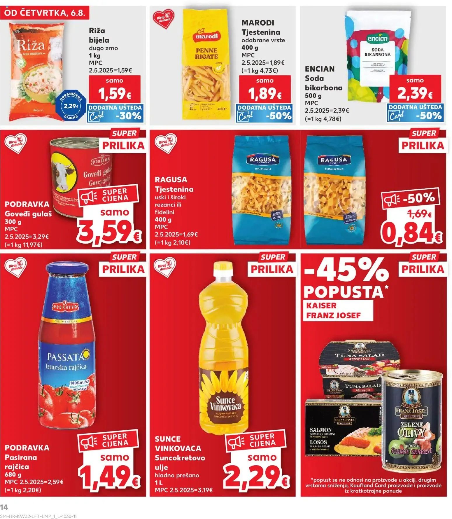 Katalog Kaufland Katalog novi od 06.08.2026 na listanje > letak digitalni od 6. kolovoza do 11. kolovoza 2026. - Pregled Stranica 14