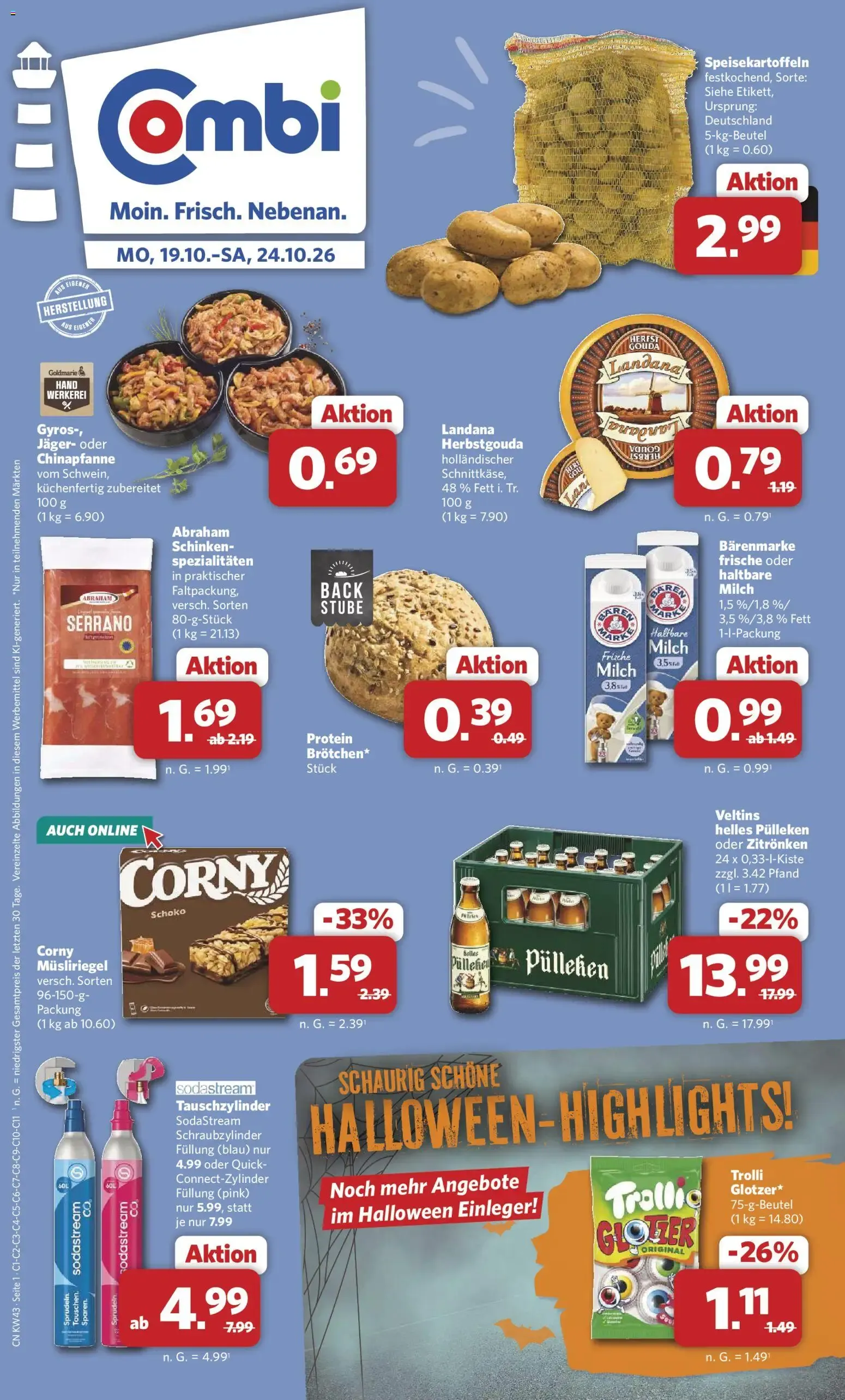 Combi Prospekt (ab 19.10.2026) zum Blättern von 19. Oktober bis 24. Oktober 2026 - Prospekt seite 1