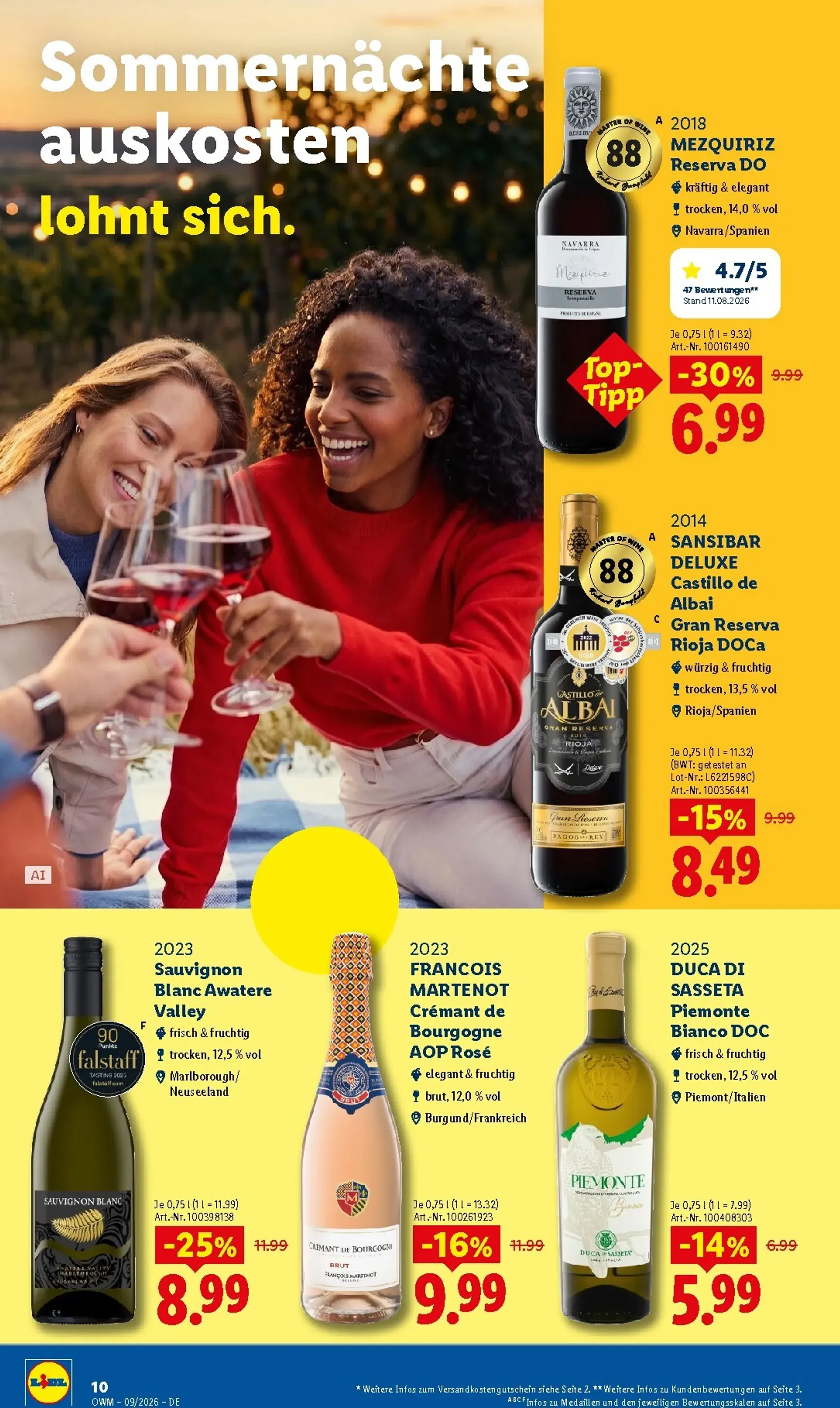 Lidl - Wein & Spirituosen Prospekt – von Dienstag 01.09.2026 bis Mittwoch 30.09.2026 von 1. September bis 30. September 2026 - Prospekt seite 10