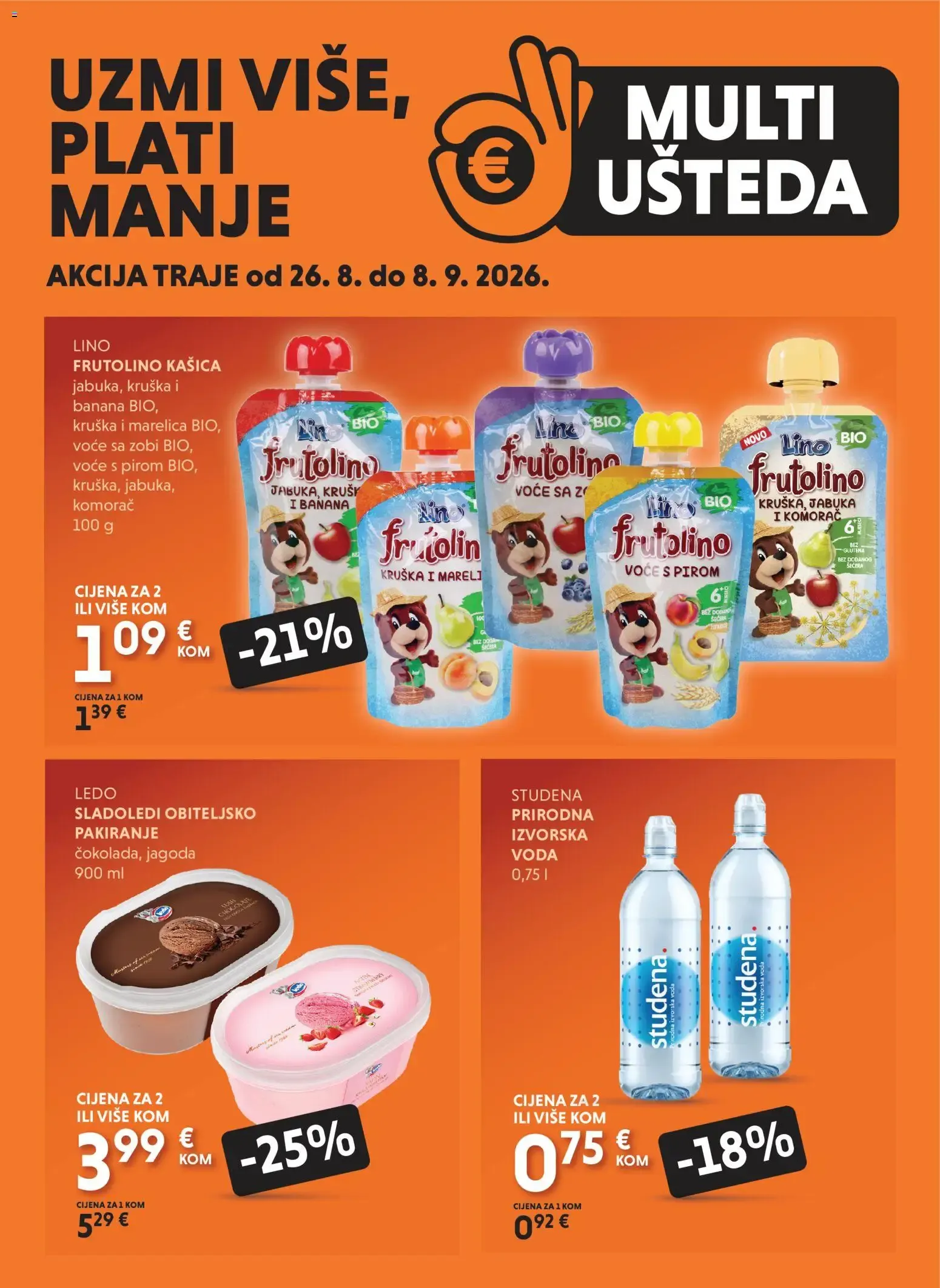 Katalog Studenac Multi Ušteda novi od 26.08.2026 na listanje > letak digitalni od 26. kolovoza do 8. rujna 2026. - Pregled Stranica 1