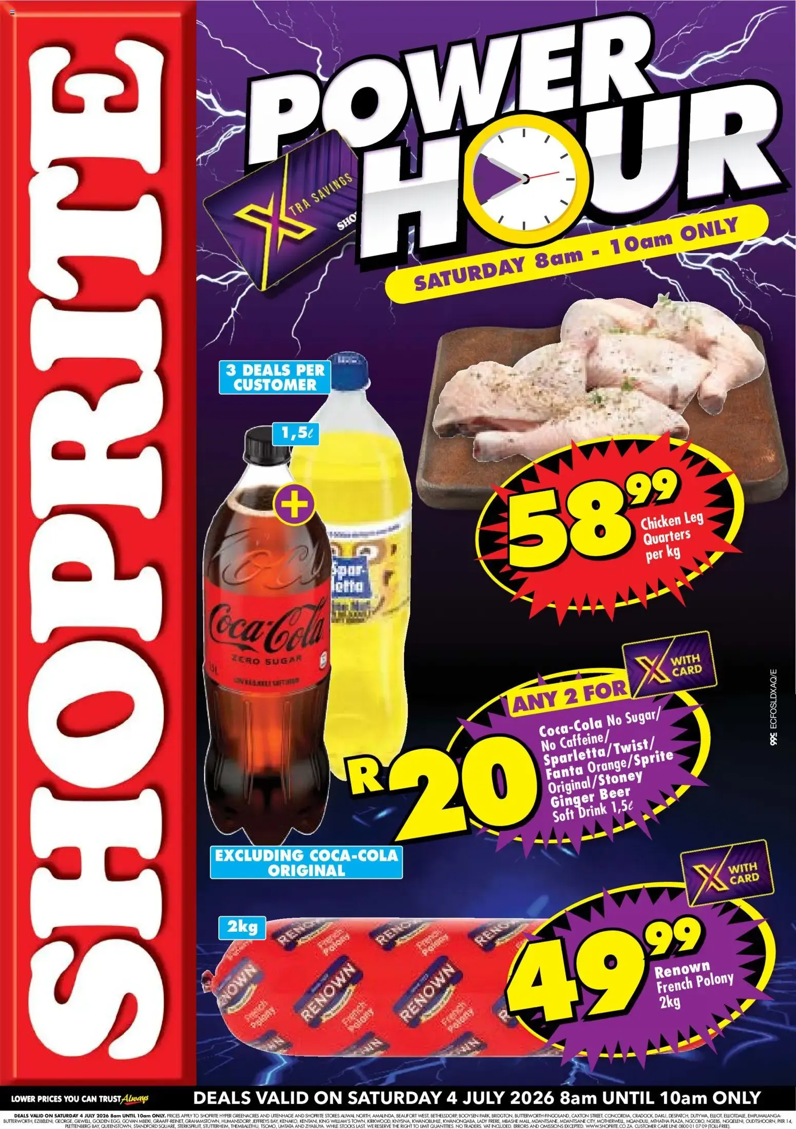 Shoprite - Eastern Cape - Power Hour Deal Drop (04/07/2026 - 04/07/2026) → Online Catalogue from 4 July to 4 July 2026 - Catalogue Page 1