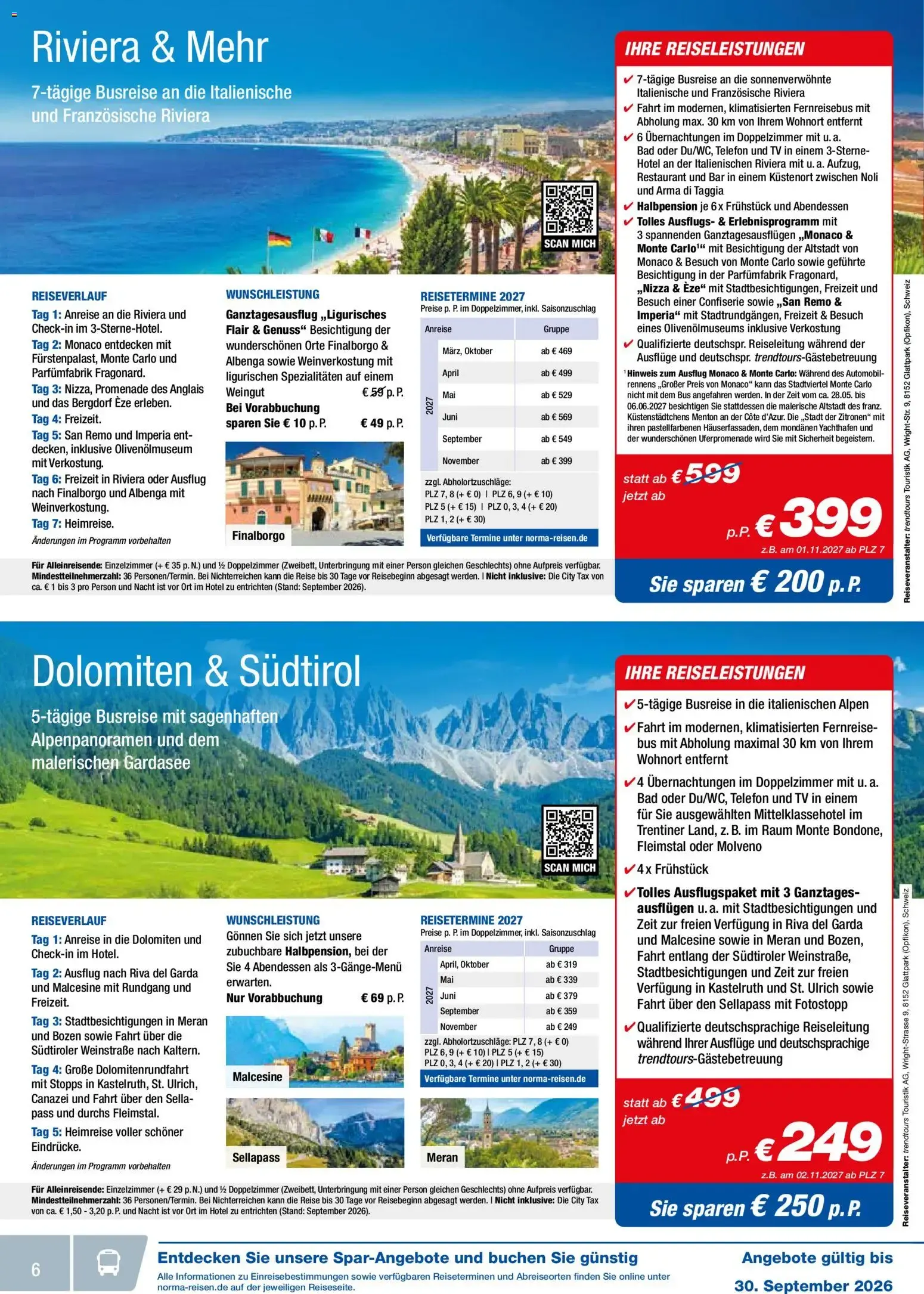 Norma Reisen (ab 01.09.2026) zum blättern » Angebote von 1. September bis 30. September 2026 - Prospekt seite 6