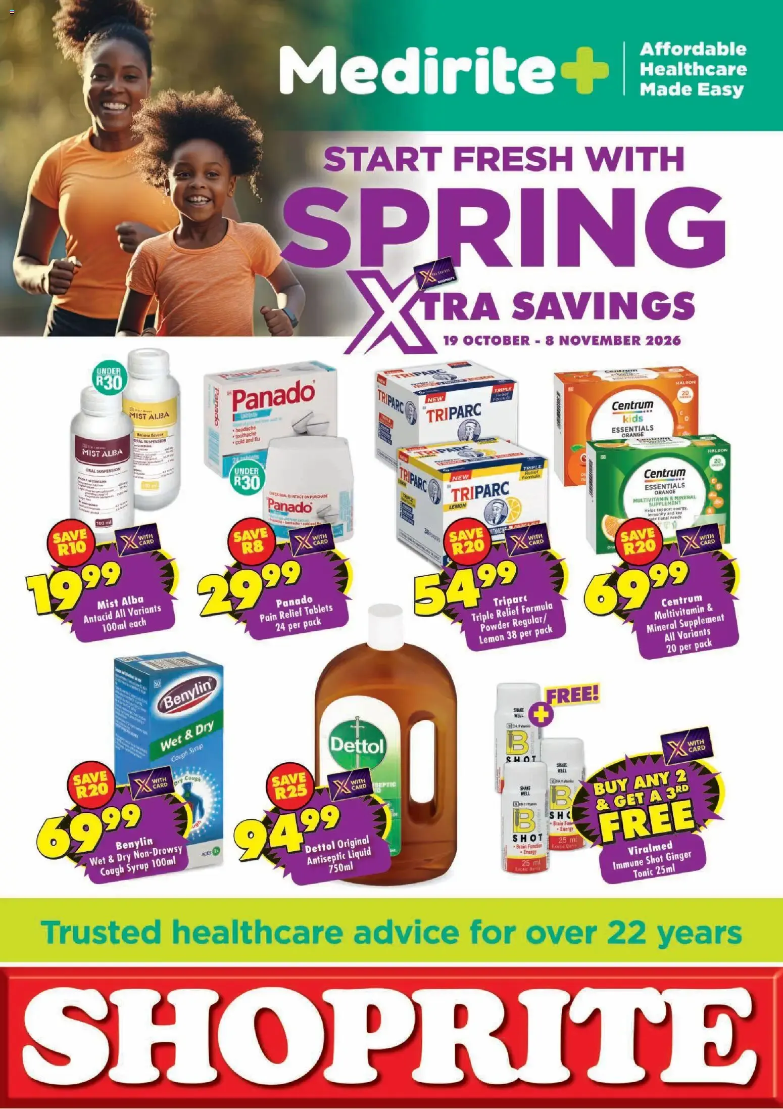 Shoprite Medirite Spring Savings (19/10/2026 - 08/11/2026) → Online Catalogue from 19 October to 8 November 2026 - Catalogue Page 1