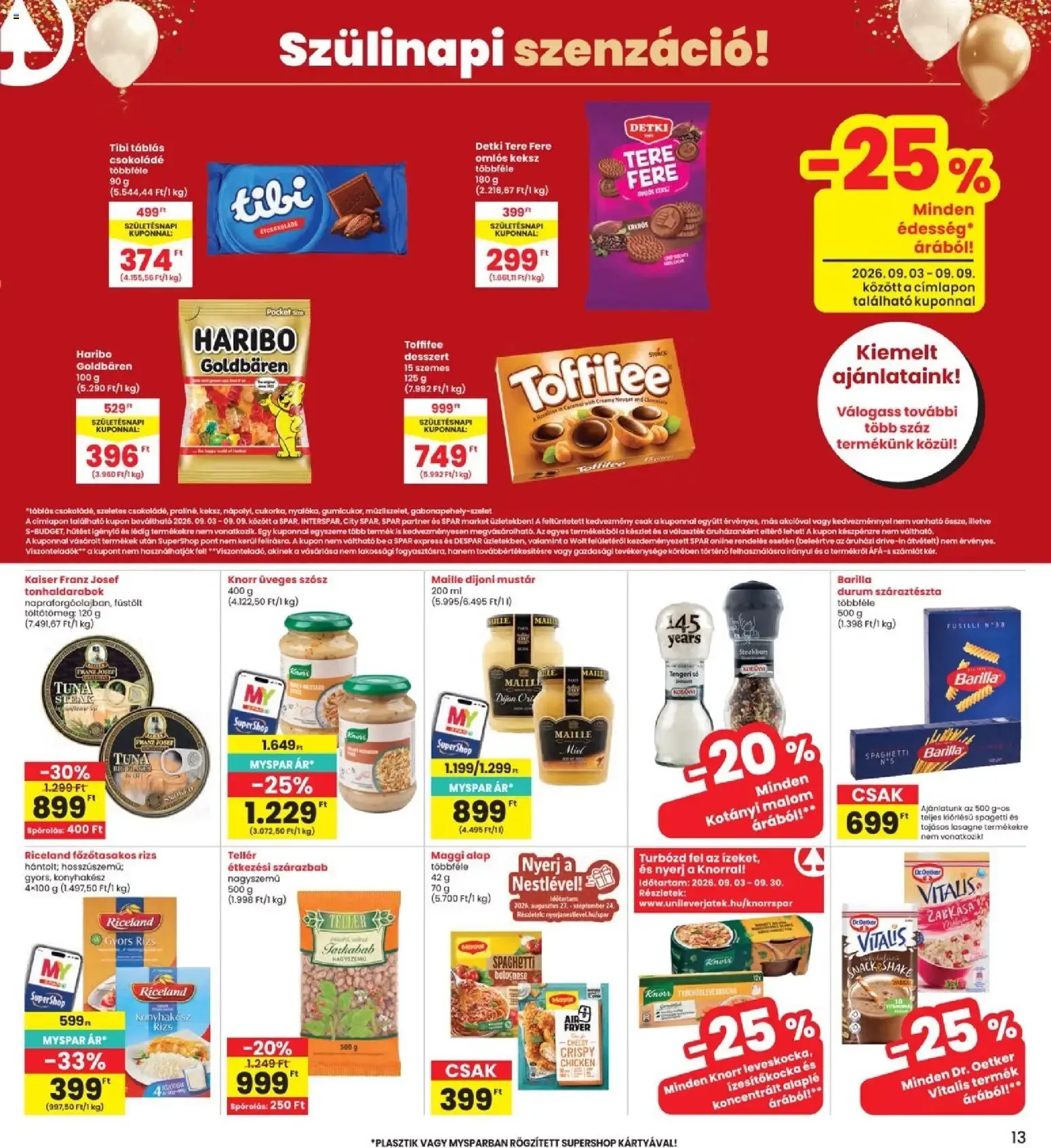 Katalógus Interspar Szülinapi szenzáció! szeptember 3.-tól szeptember 9.-ig 2026. - Oldal 13