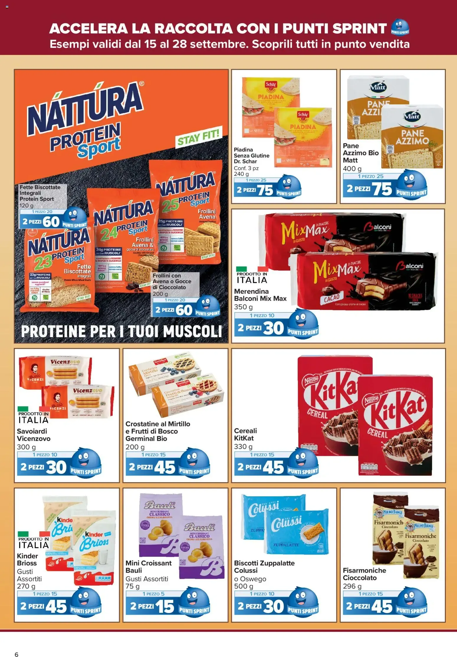 Nuovo Carrefour volantino Market - Punti Sprint Payback dal 15/09/2026 > offerte anteprima 🛍️ da 15 settembre a 28 settembre di 2026 - Pagina del volantino 6