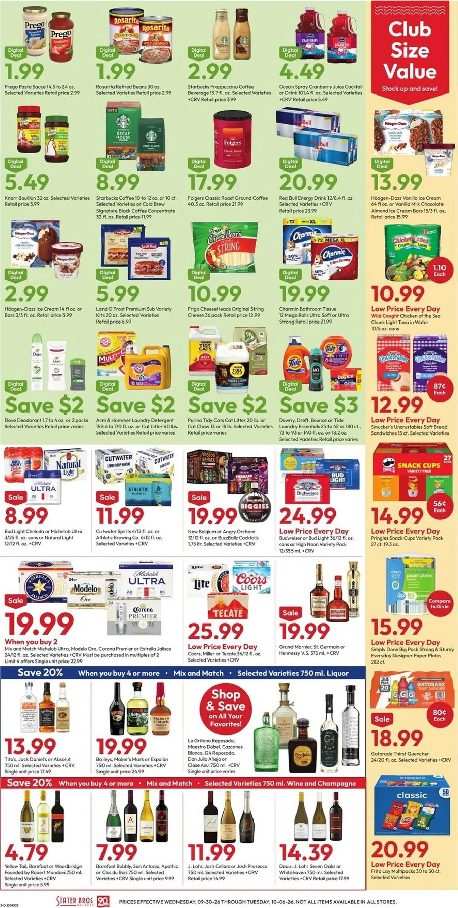 Weekly ad Current Stater Bros. leaflet valid from Wednesday 09/30/2026 to Tuesday 10/06/2026 from September 30 to October 6 2026 - Page 3