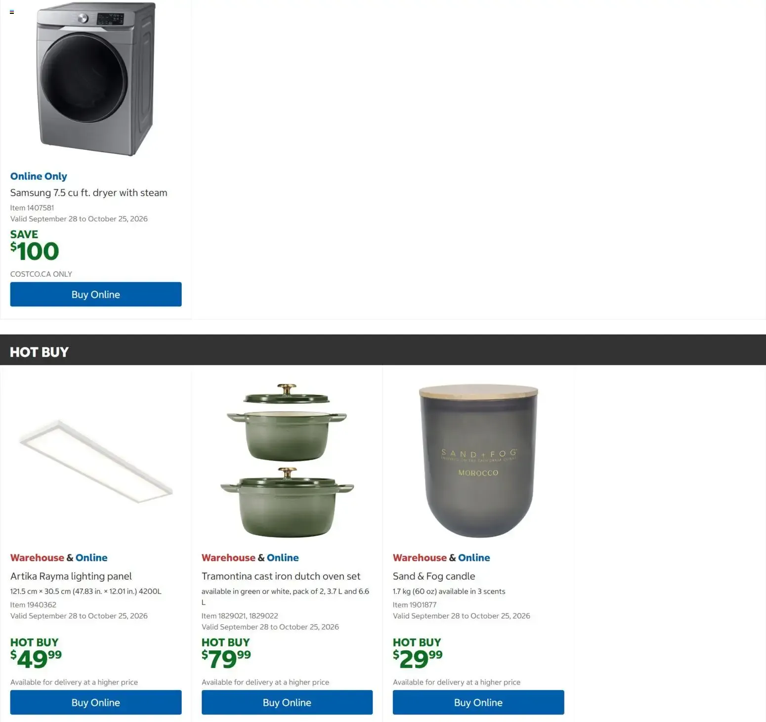 Costco weekly flyer from Sep 28, 2026 > weekly specials & deals from September 28 to October 25 2026 - flyer page 6