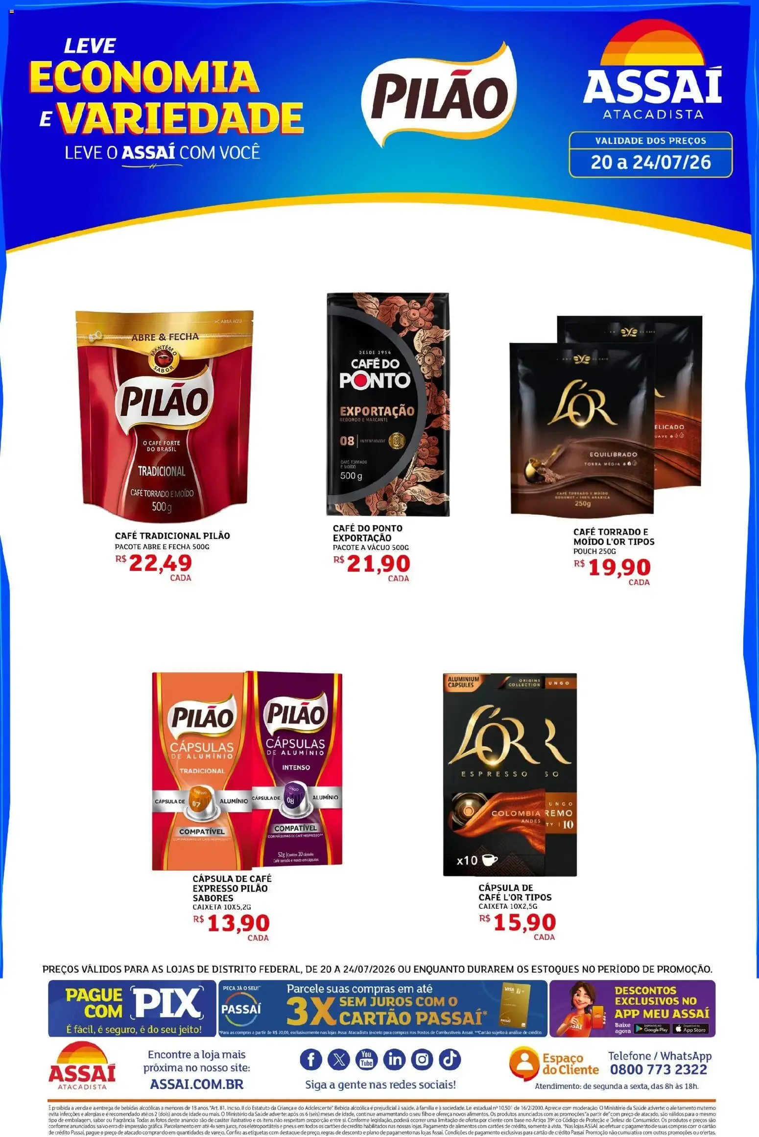 Encarte de Assaí Atacadista ofertas - DF de 20/07/2026 | Promoções Online 20 de julho até 24 de julho 2026 - Pagina 1