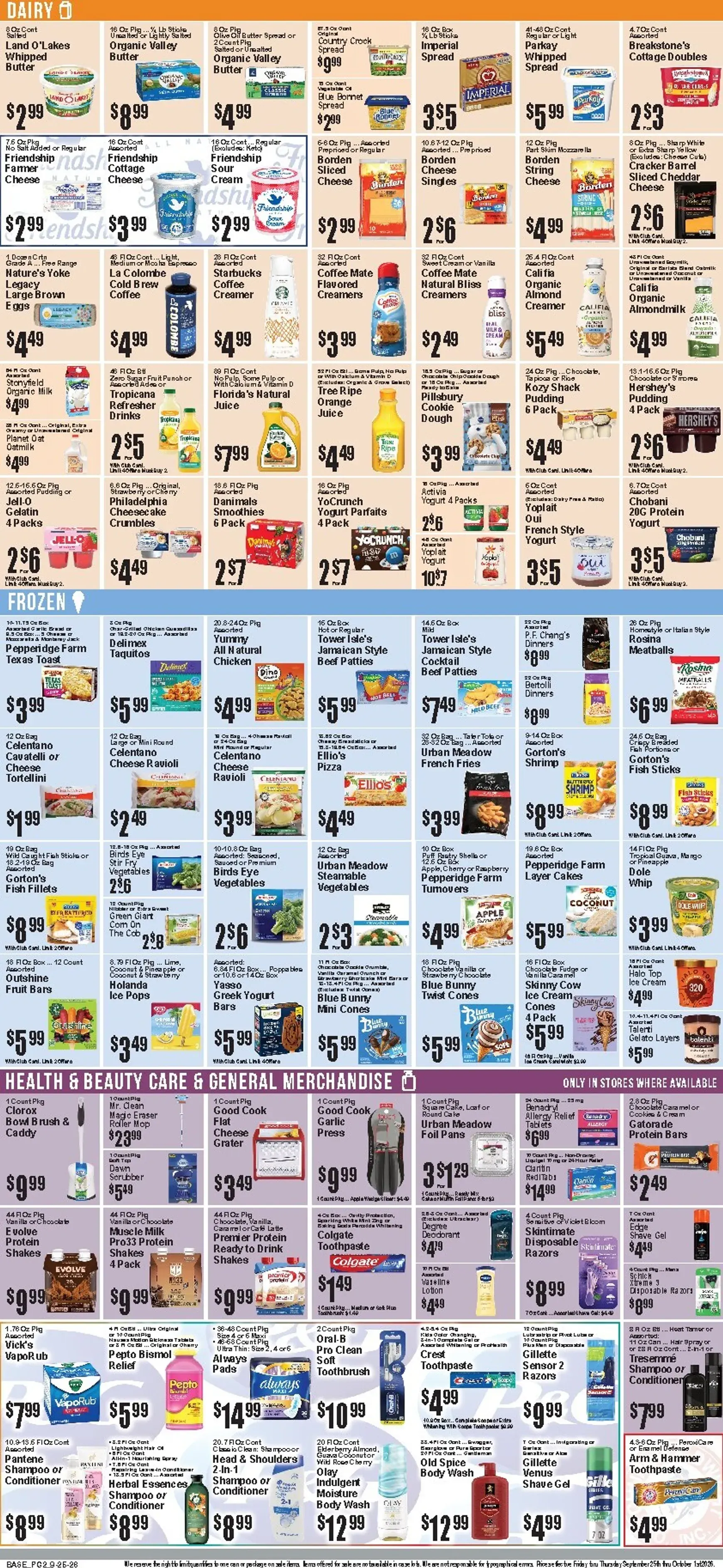 Weekly ad Current Food Universe leaflet valid from Friday 09/25/2026 to Thursday 10/01/2026 from September 25 to October 1 2026 - Page 3