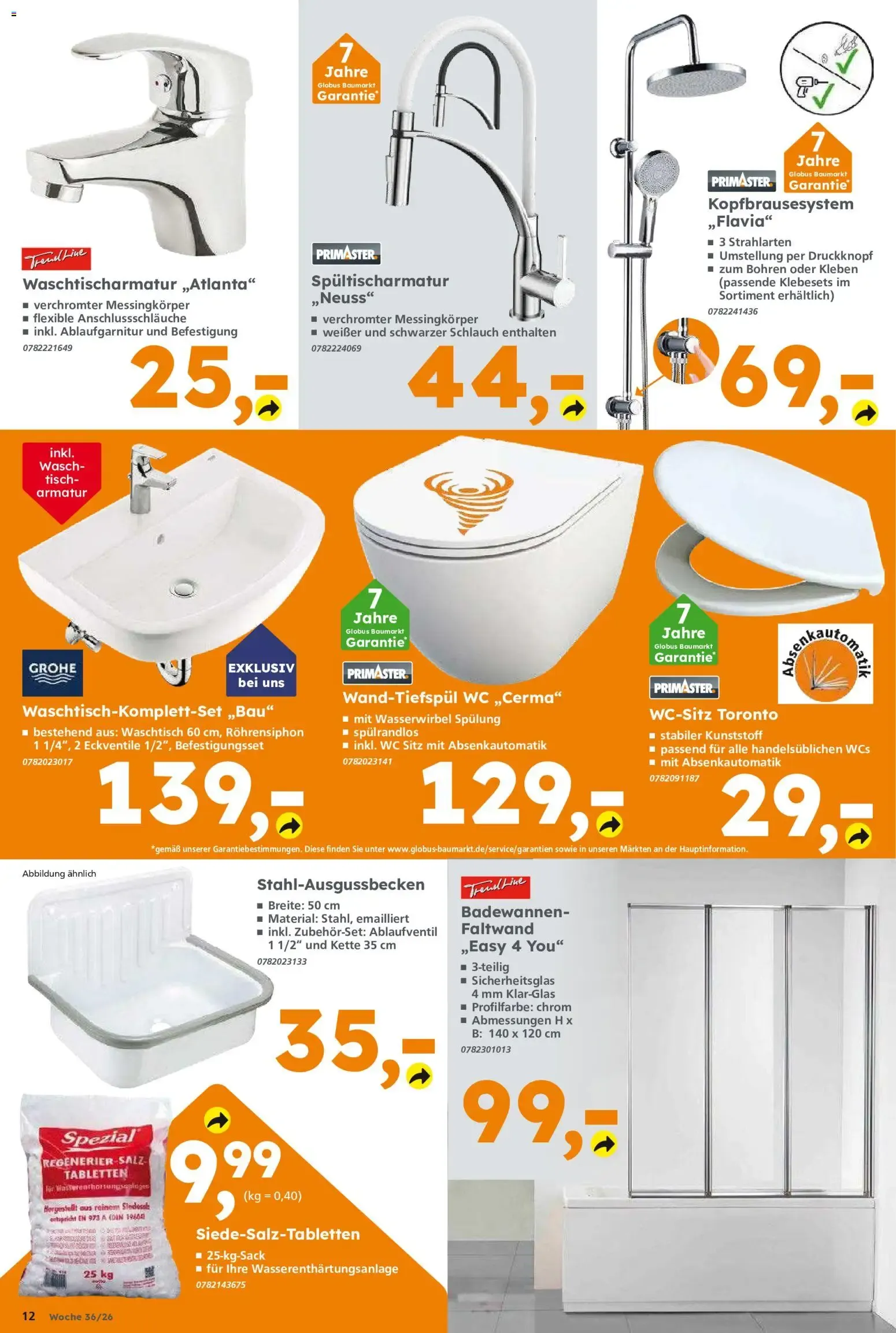 Globus Baumarkt - Aktionswoche 36/26 von 31. August bis 5. September 2026 - Prospekt seite 12