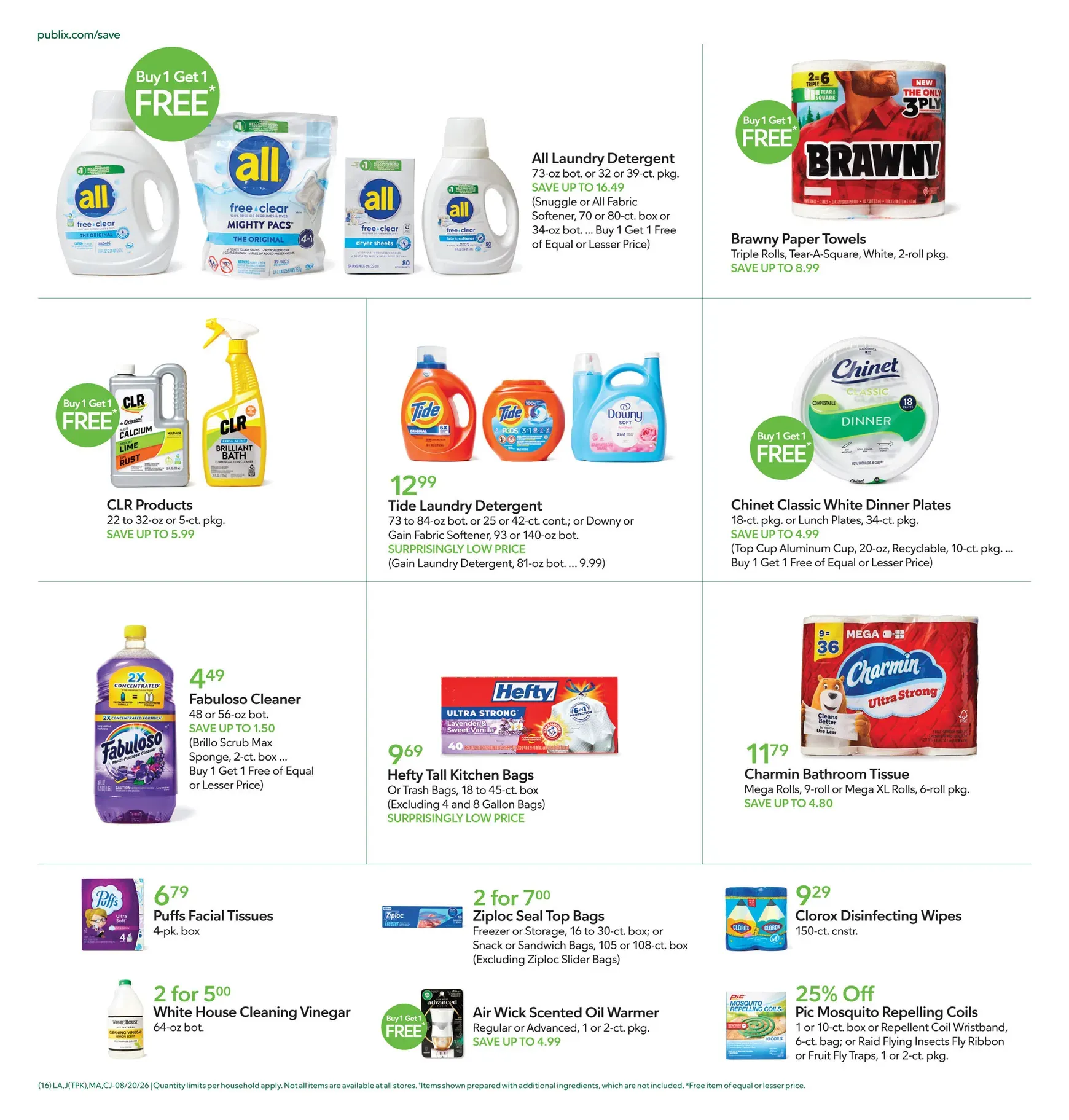 Weekly promotion Current Publix leaflet valid from Thursday 08/20/2026 to Wednesday 08/26/2026 spanning from August 20 to August 26 2026 - Page 16 for Catalogue 365