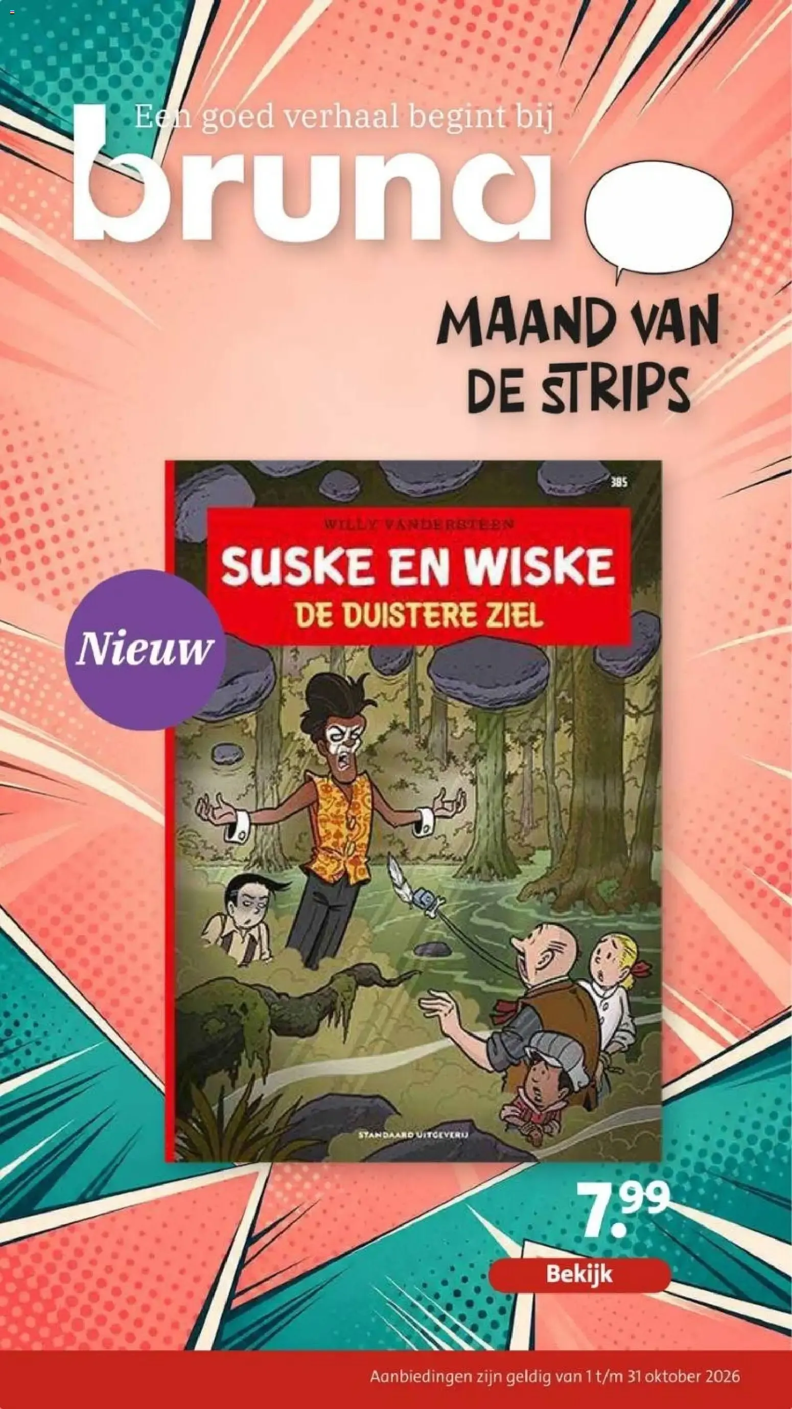 Bruna - Maand van de Strips: Suske en Wiske - De Duistere Ziel (Nieuw) van 1 oktober tot 31 oktober 2026 - Folder pagina 1