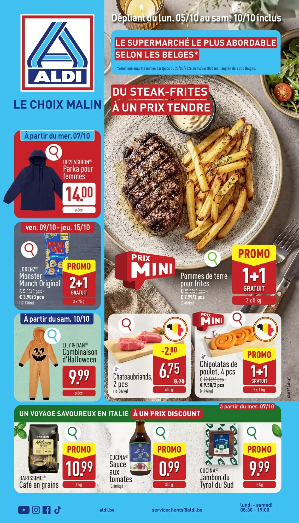 ALDI Dépliant du lun. 05/10 au sam. 10/10 inclus van 5 oktober tot 10 oktober 2026 - folder pagina 1