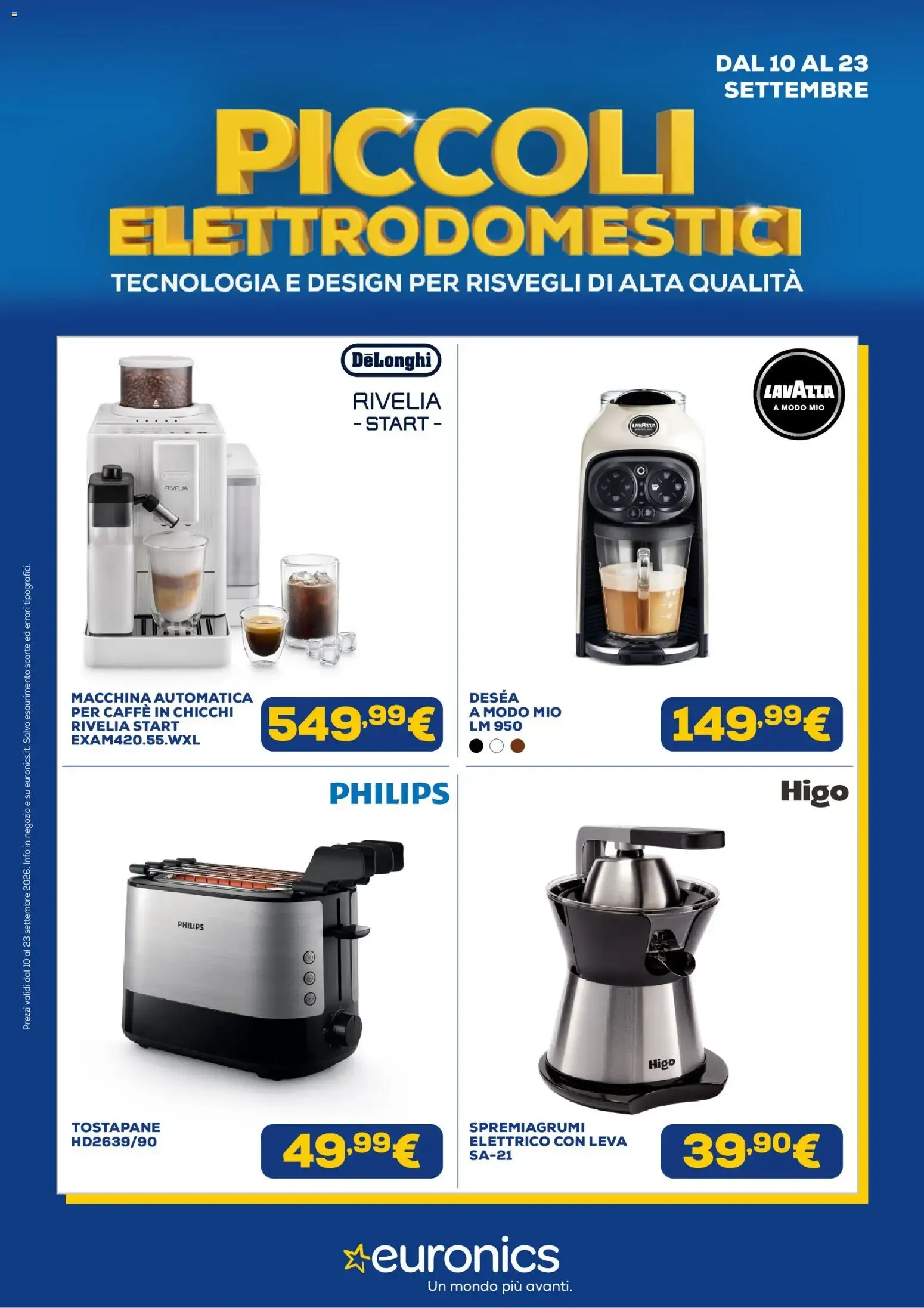Nuovo Euronics volantino Piccoli Elettrodomestici dal 10/09/2026 > offerte anteprima 🛍️ da 10 settembre a 23 settembre di 2026 - Pagina del volantino 1